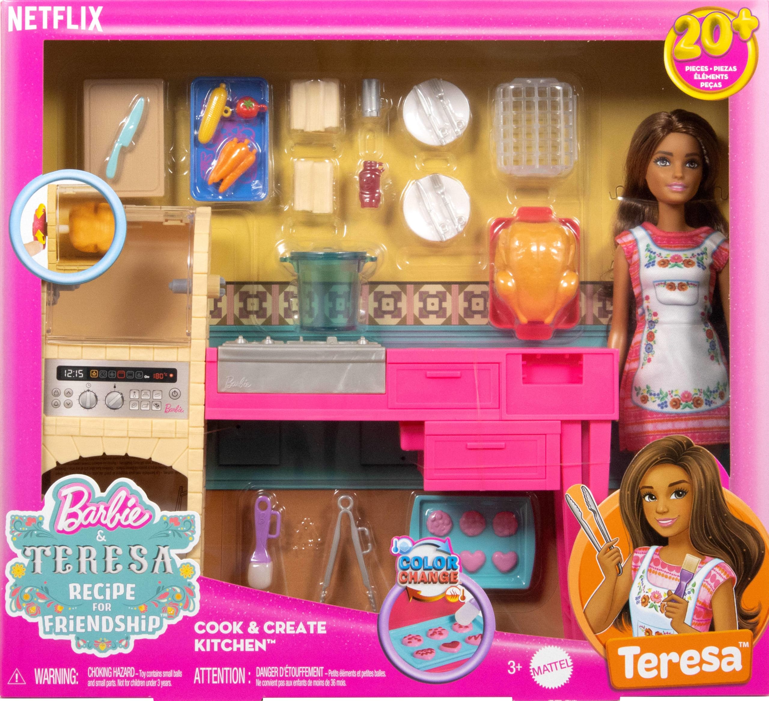 Foto 7 pulgar | Muñeca De Moda Con Receta De Barbie Y Teresa Para Una Amistad Con Cocina - Venta Internacional.