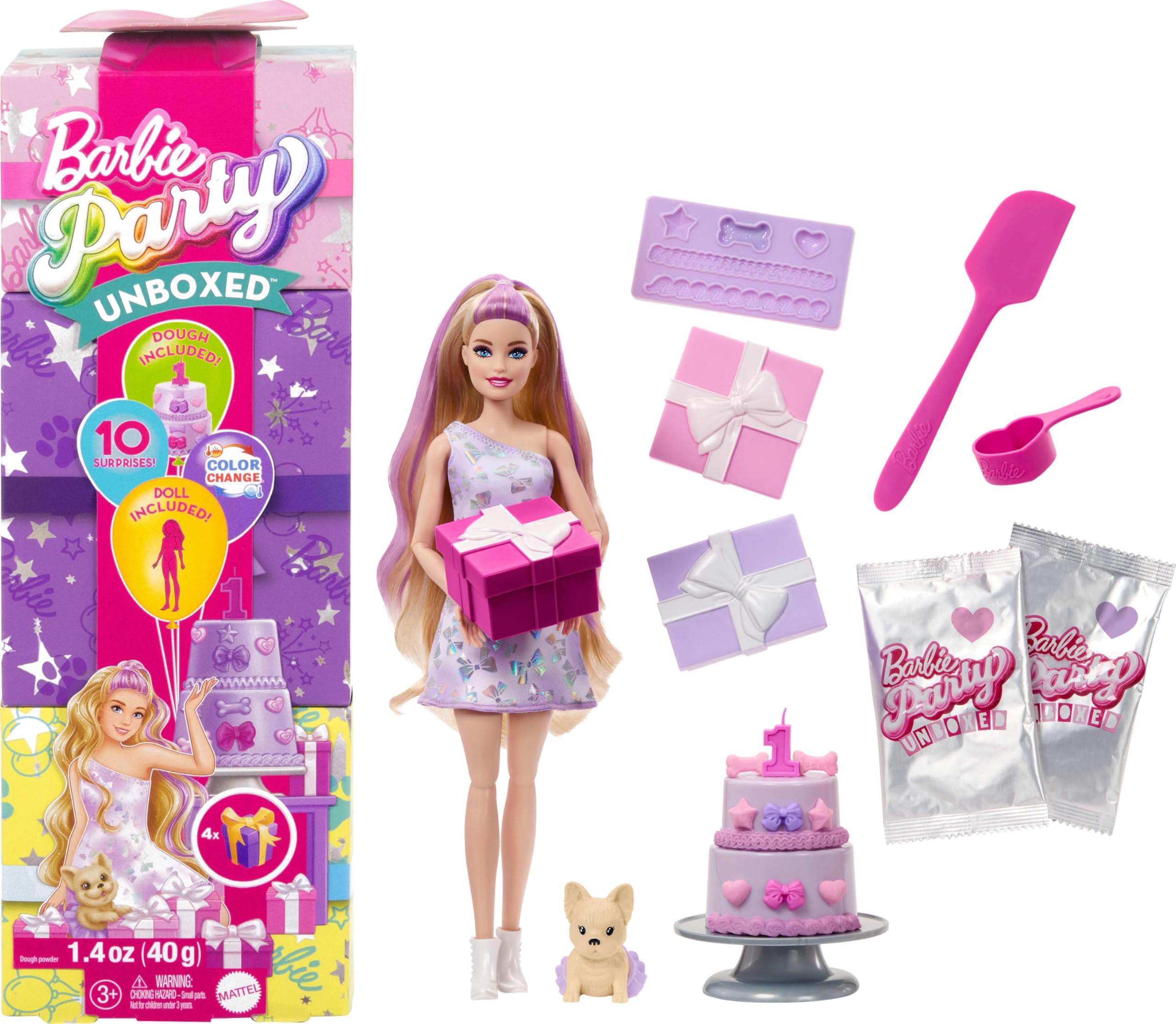 Muñeca Barbie Party, Sin Caja, Con Accesorios, Serie De Cumpleaños Para Mascotas - Venta Internacional.