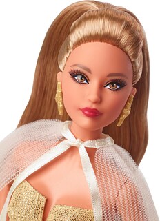 Foto 2 | Muñeca Barbie Signature Holiday 2023 Con Vestido Dorado, 35 Aniversario. - Venta Internacional.