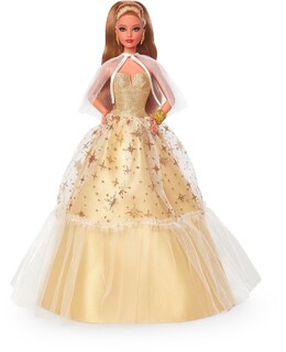 Foto 5 | Muñeca Barbie Signature Holiday 2023 Con Vestido Dorado, 35 Aniversario. - Venta Internacional.