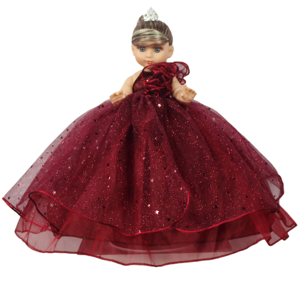 Foto 2 pulgar | Muñeca Quinceañera Recuerdo 15 Año Tinto Guinda 33 Cm