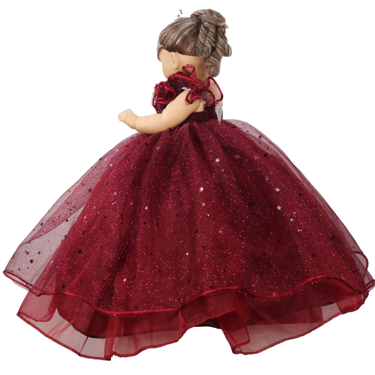 Foto 4 pulgar | Muñeca Quinceañera Recuerdo 15 Año Tinto Guinda 33 Cm