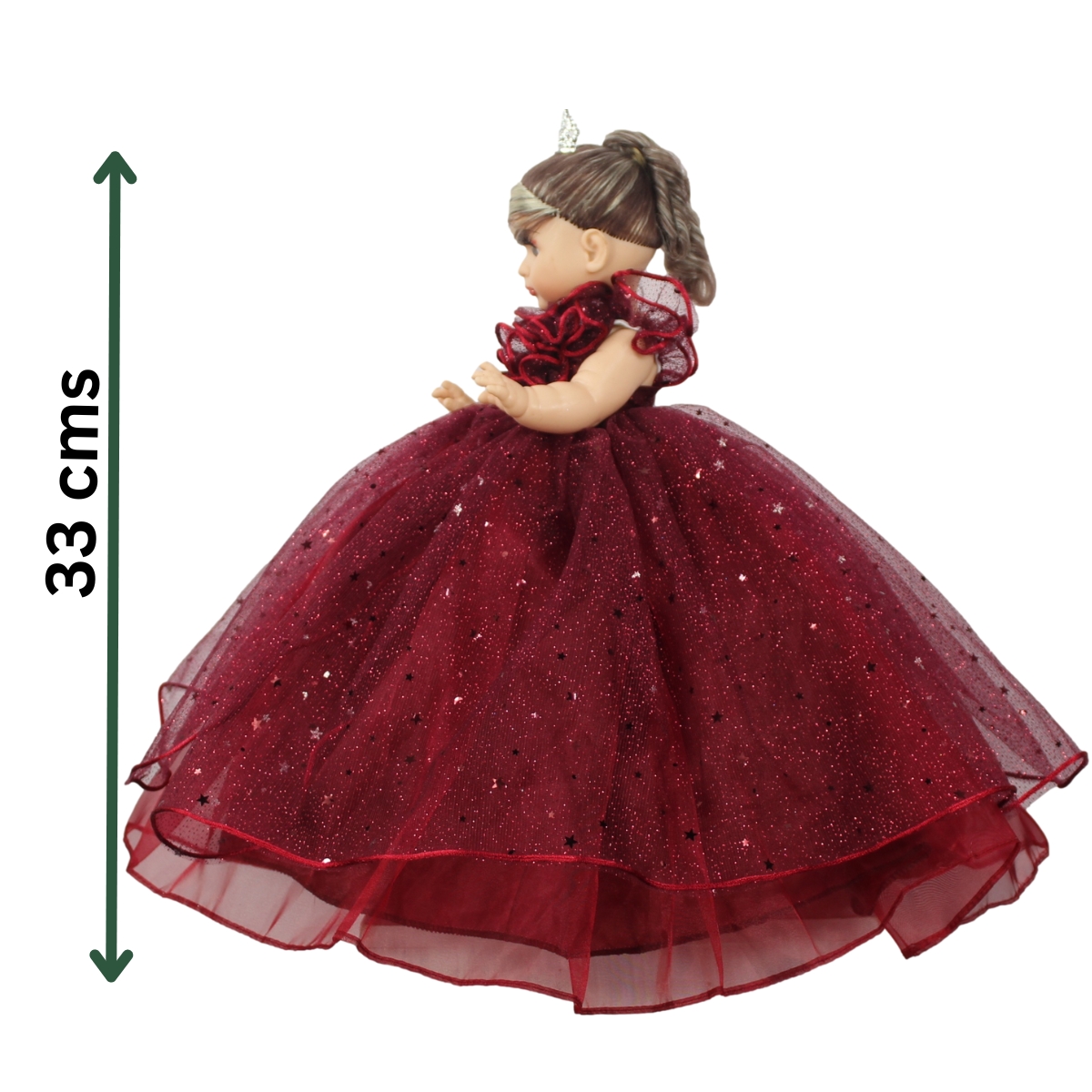 Foto 5 pulgar | Muñeca Quinceañera Recuerdo 15 Año Tinto Guinda 33 Cm