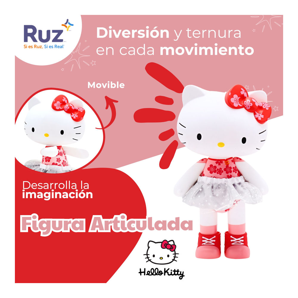 Foto 5 pulgar | Figura Articulada Ruz Hello Kitty (28.2 Cm Rojo)