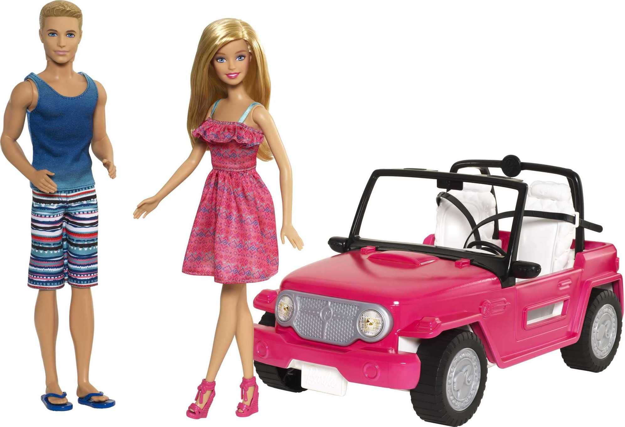 Foto 2 pulgar | Coche De Juguete Barbie Beach Cruiser Con Muñecas Barbie Y Ken De 2 Plazas - Venta Internacional.