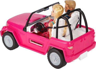 Foto 3 | Coche De Juguete Barbie Beach Cruiser Con Muñecas Barbie Y Ken De 2 Plazas - Venta Internacional.
