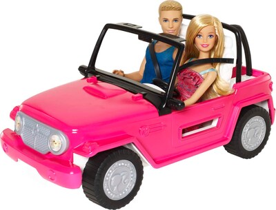 Foto 5 | Coche De Juguete Barbie Beach Cruiser Con Muñecas Barbie Y Ken De 2 Plazas - Venta Internacional.
