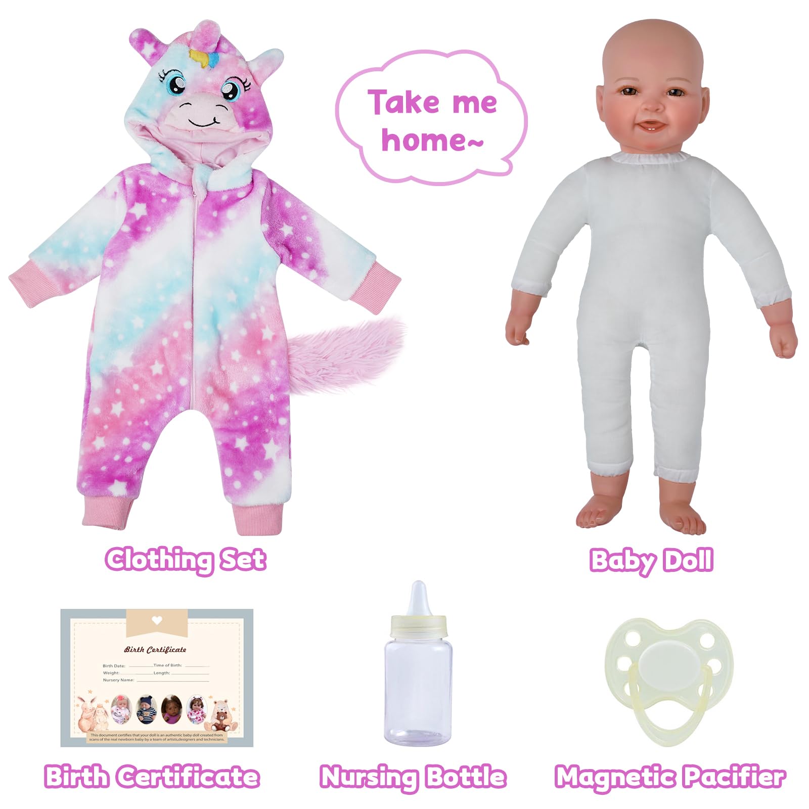 Foto 7 pulgar | Muñeca Babeside Realista De 43 Cm Con Accesorios De Más De 3 Años - Venta Internacional.