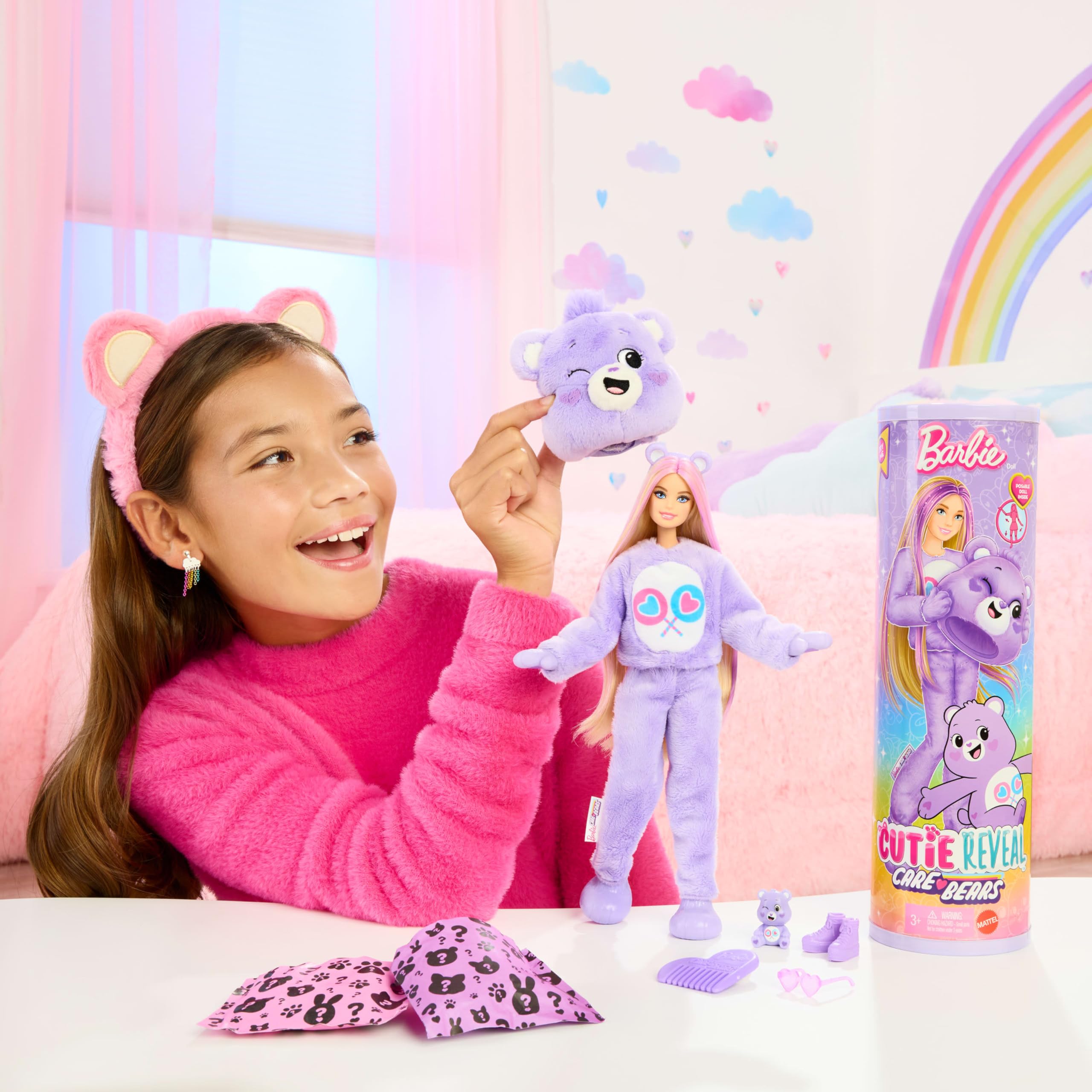 Foto 3 pulgar | Muñeca Moderna Barbie Cutie Reveal Con Acceso A La Serie Care Bears. - Venta Internacional.