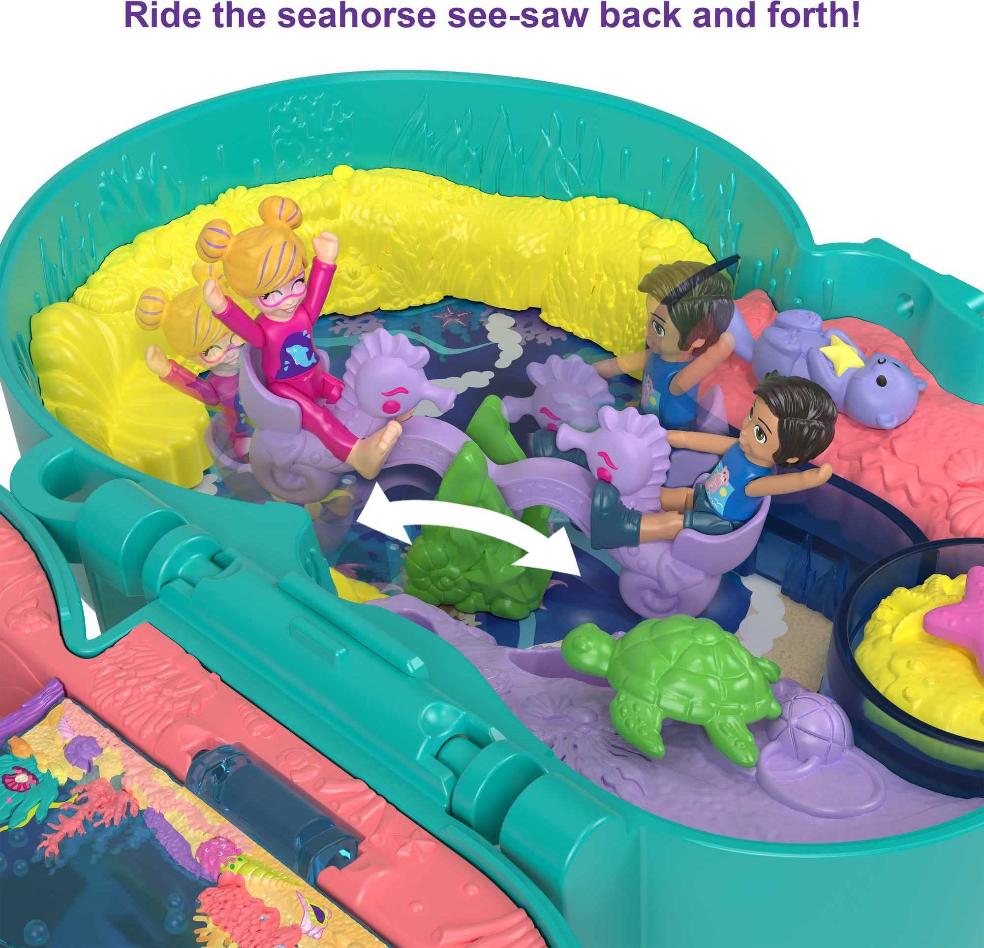 Foto 5 pulgar | Playset Polly Pocket Otter Aquarium Con 2 Micromuñecas De Más De 4 Años - Venta Internacional.