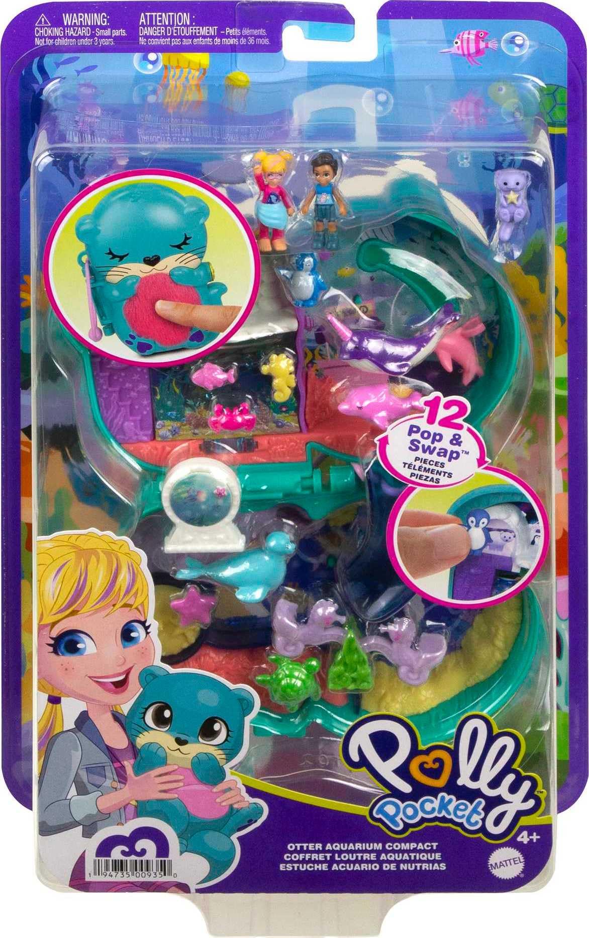 Foto 6 | Playset Polly Pocket Otter Aquarium Con 2 Micromuñecas De Más De 4 Años - Venta Internacional.