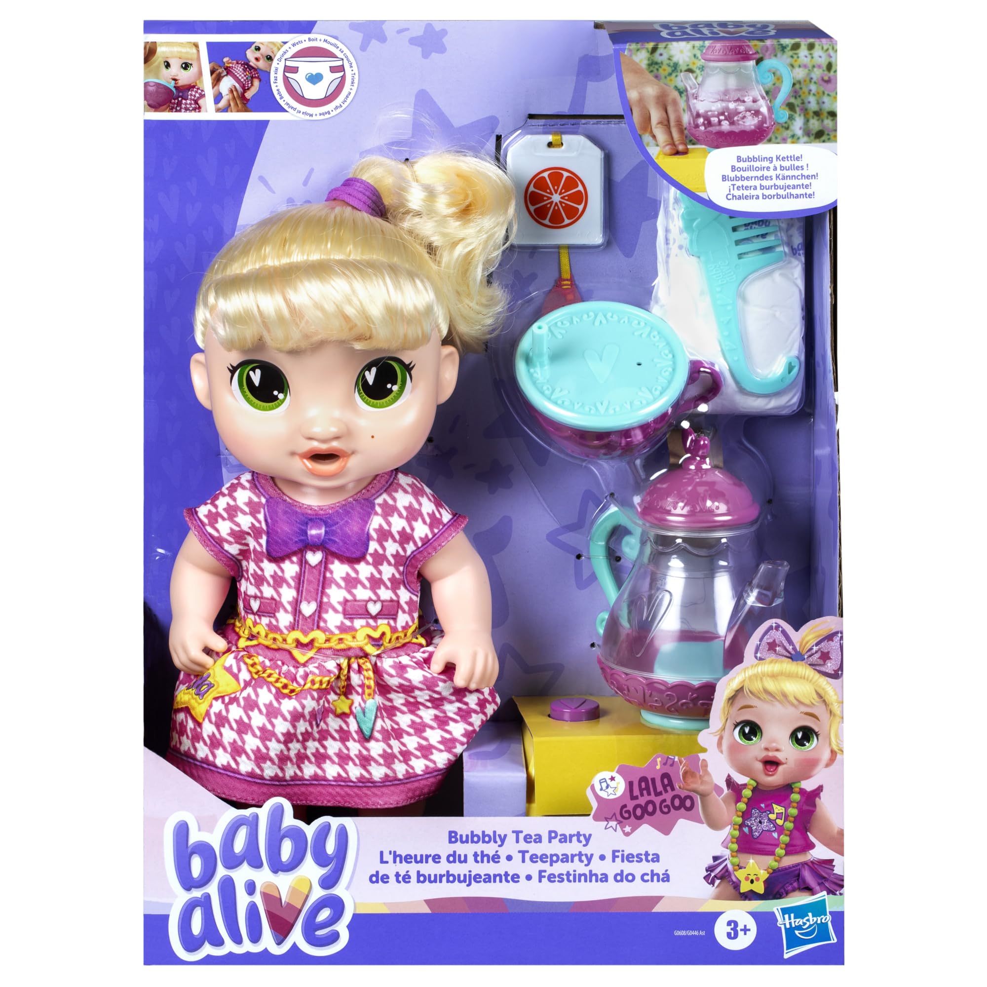 Foto 3 pulgar | Doll Baby Alive Bubbly Tea Party Lala Googoo Con Tetera De 28 Cm - Venta Internacional.