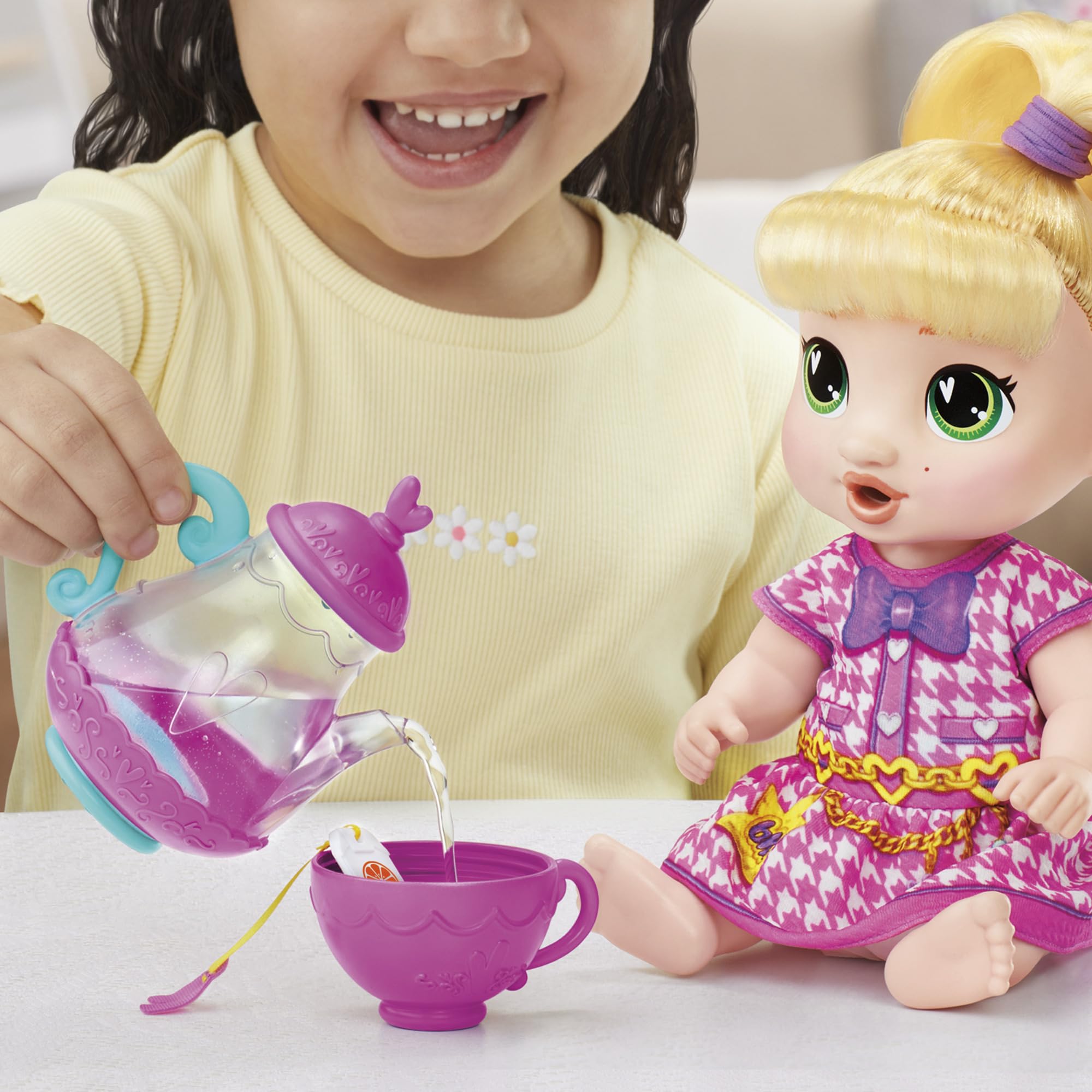 Foto 5 pulgar | Doll Baby Alive Bubbly Tea Party Lala Googoo Con Tetera De 28 Cm - Venta Internacional.