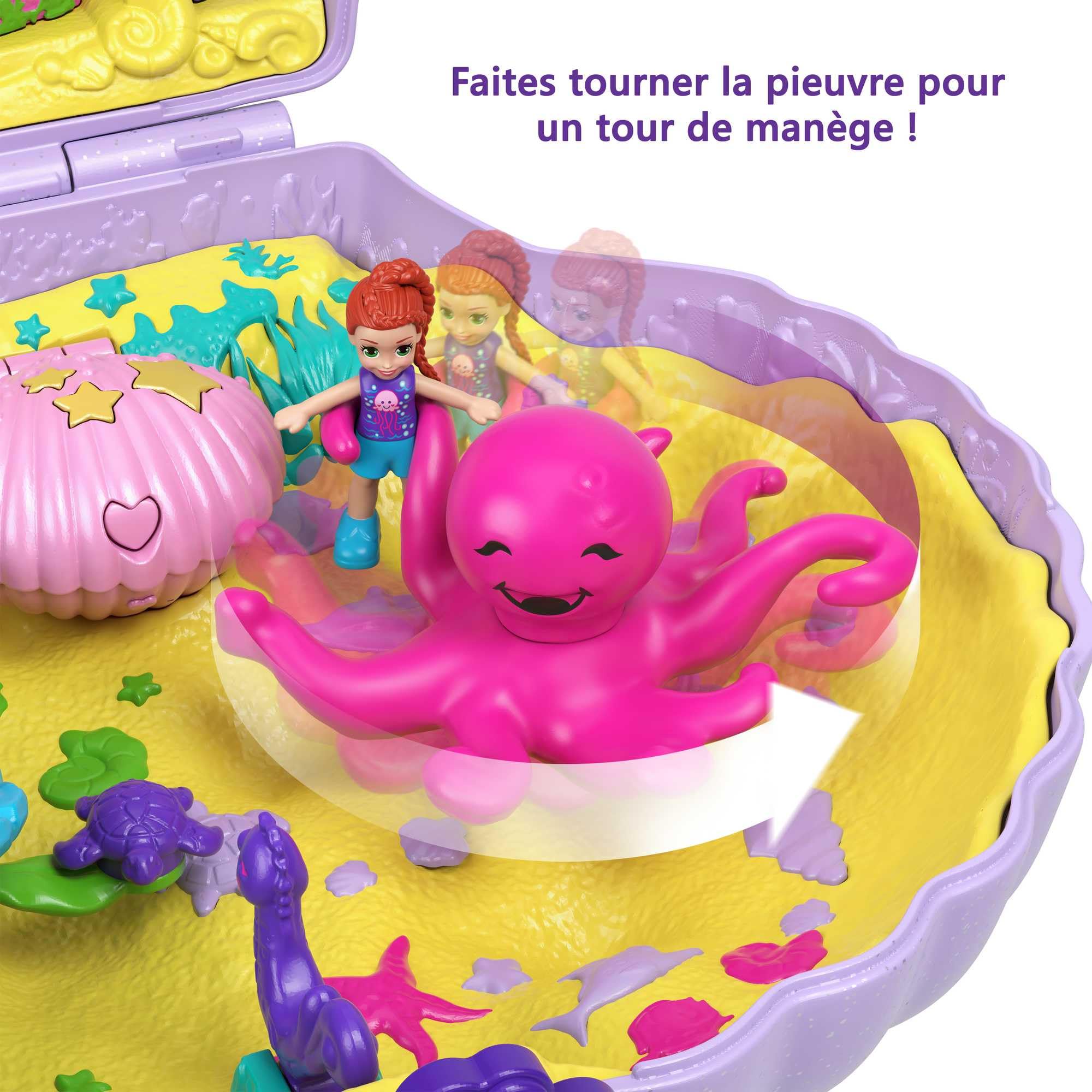 Foto 4 | Juguete De Viaje Polly Pocket Mermaid Con Micromuñecas Y Acceso. - Venta Internacional.