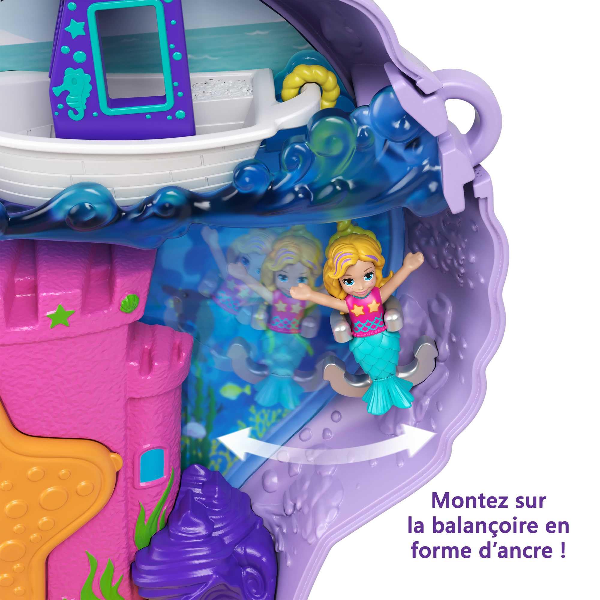 Foto 6 pulgar | Juguete De Viaje Polly Pocket Mermaid Con Micromuñecas Y Acceso. - Venta Internacional.