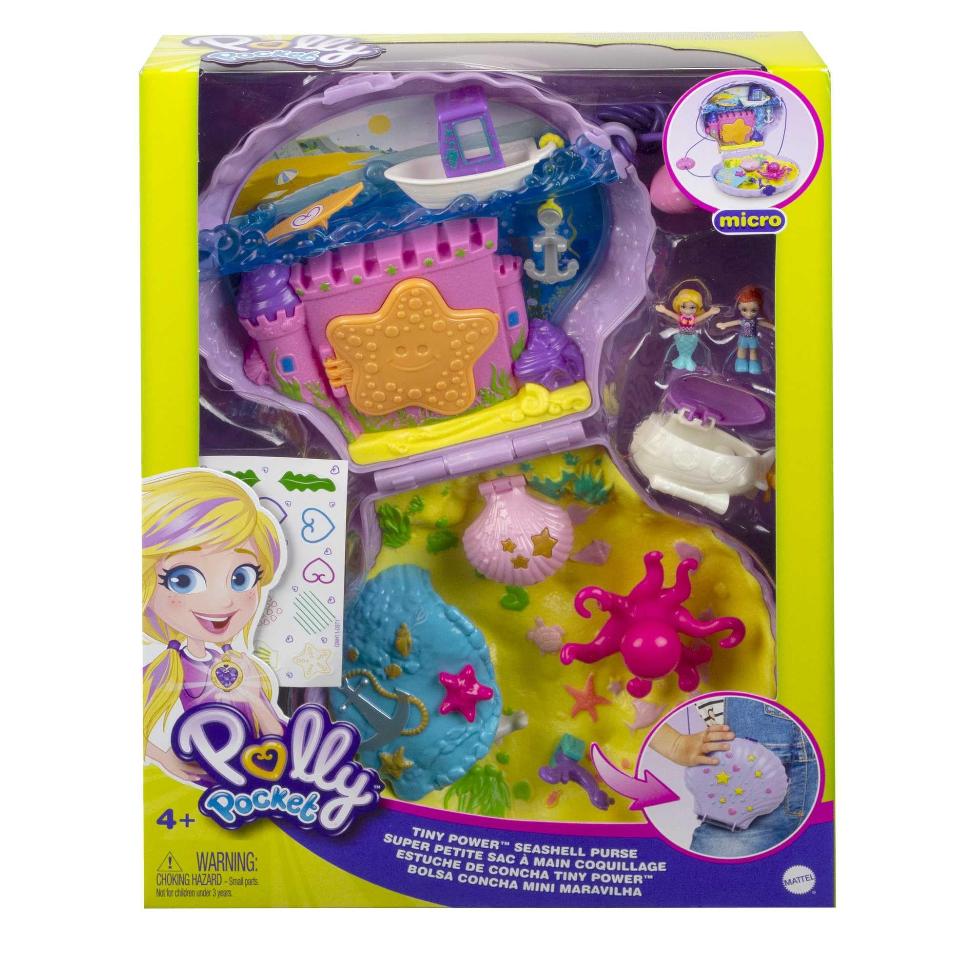 Foto 7 pulgar | Juguete De Viaje Polly Pocket Mermaid Con Micromuñecas Y Acceso. - Venta Internacional.