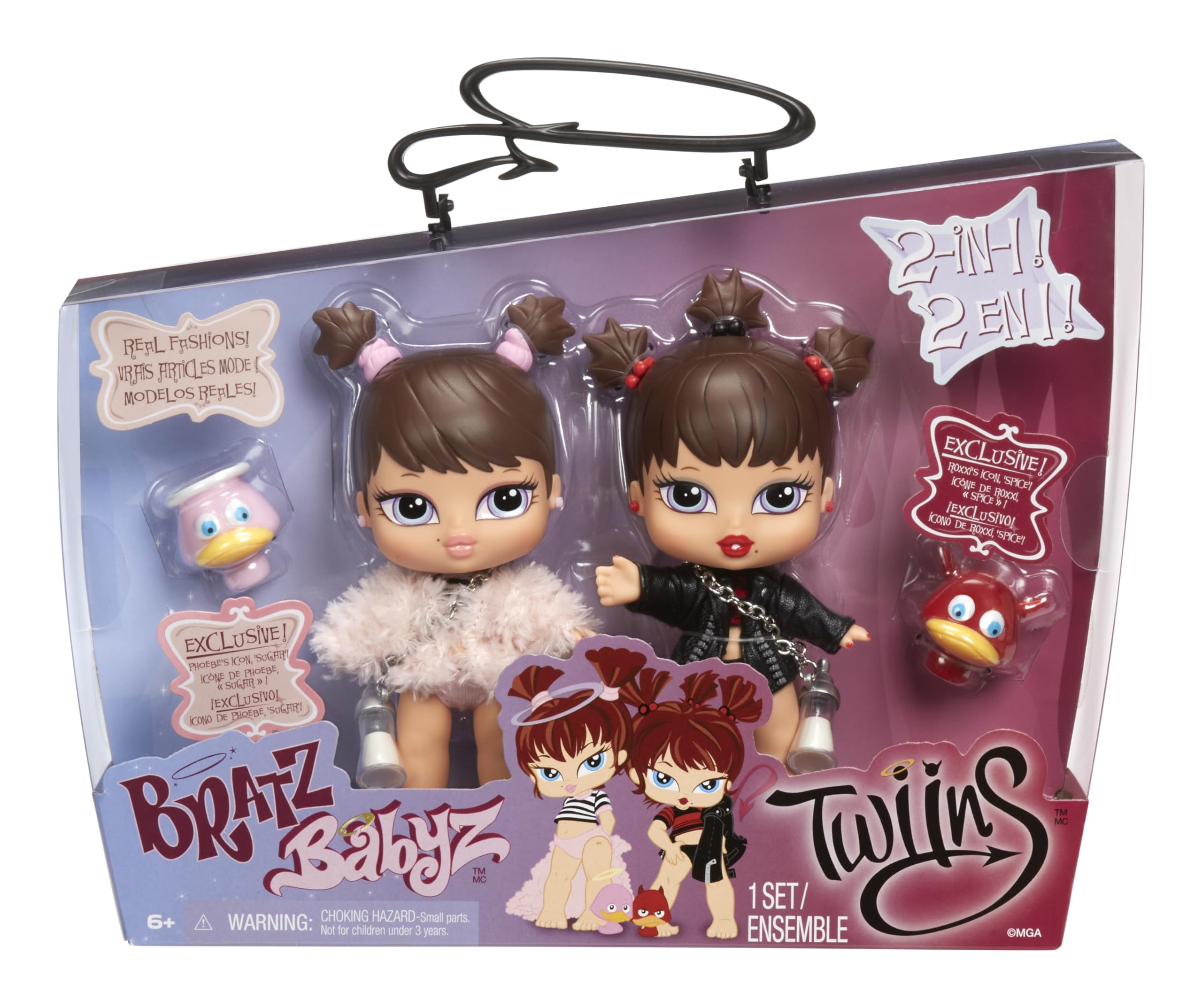 Muñecas De Moda Bratz Babyz Twins Phoebe Y Roxxi Con Mascotas - Venta Internacional.