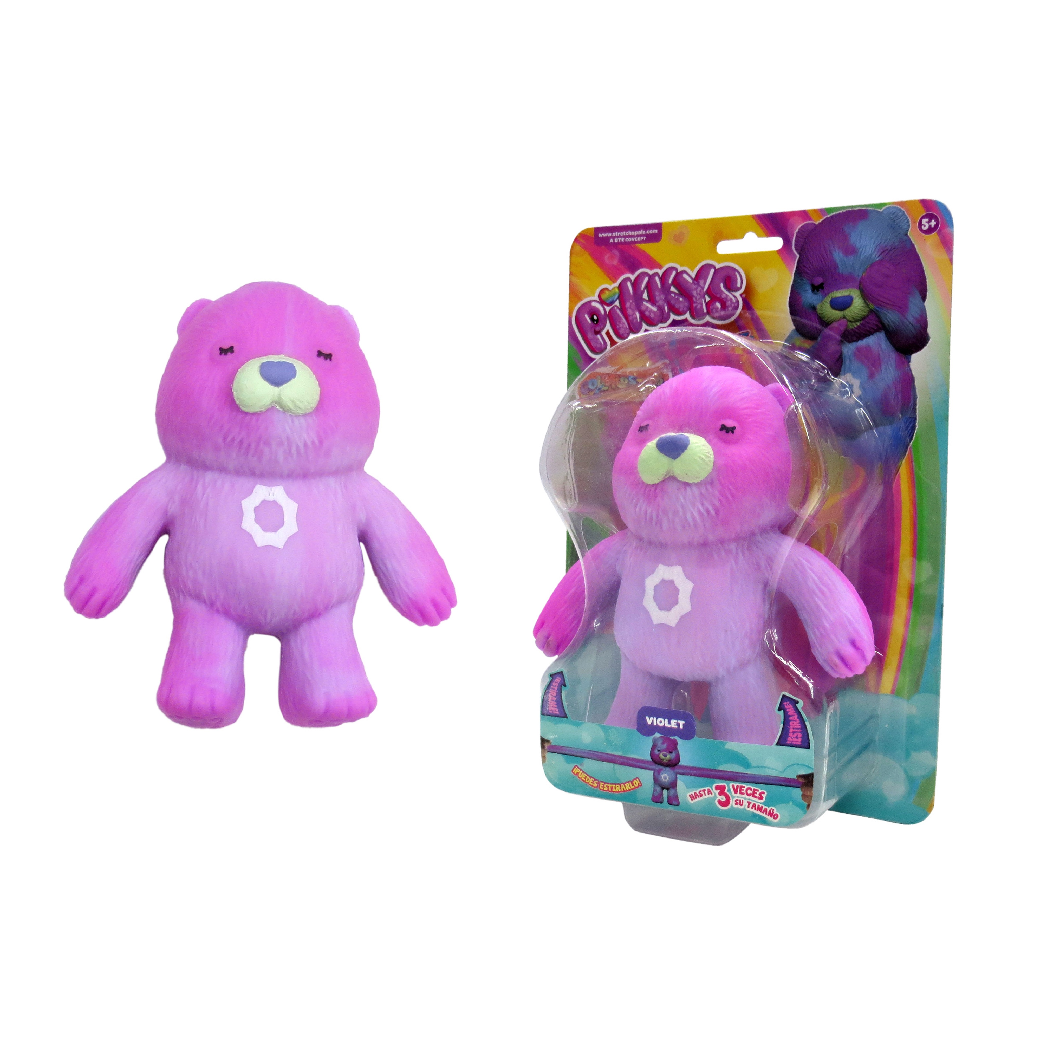 Foto 2 pulgar | Figura Estirable Ruz Pikkys Colorositos (violet 15cm)