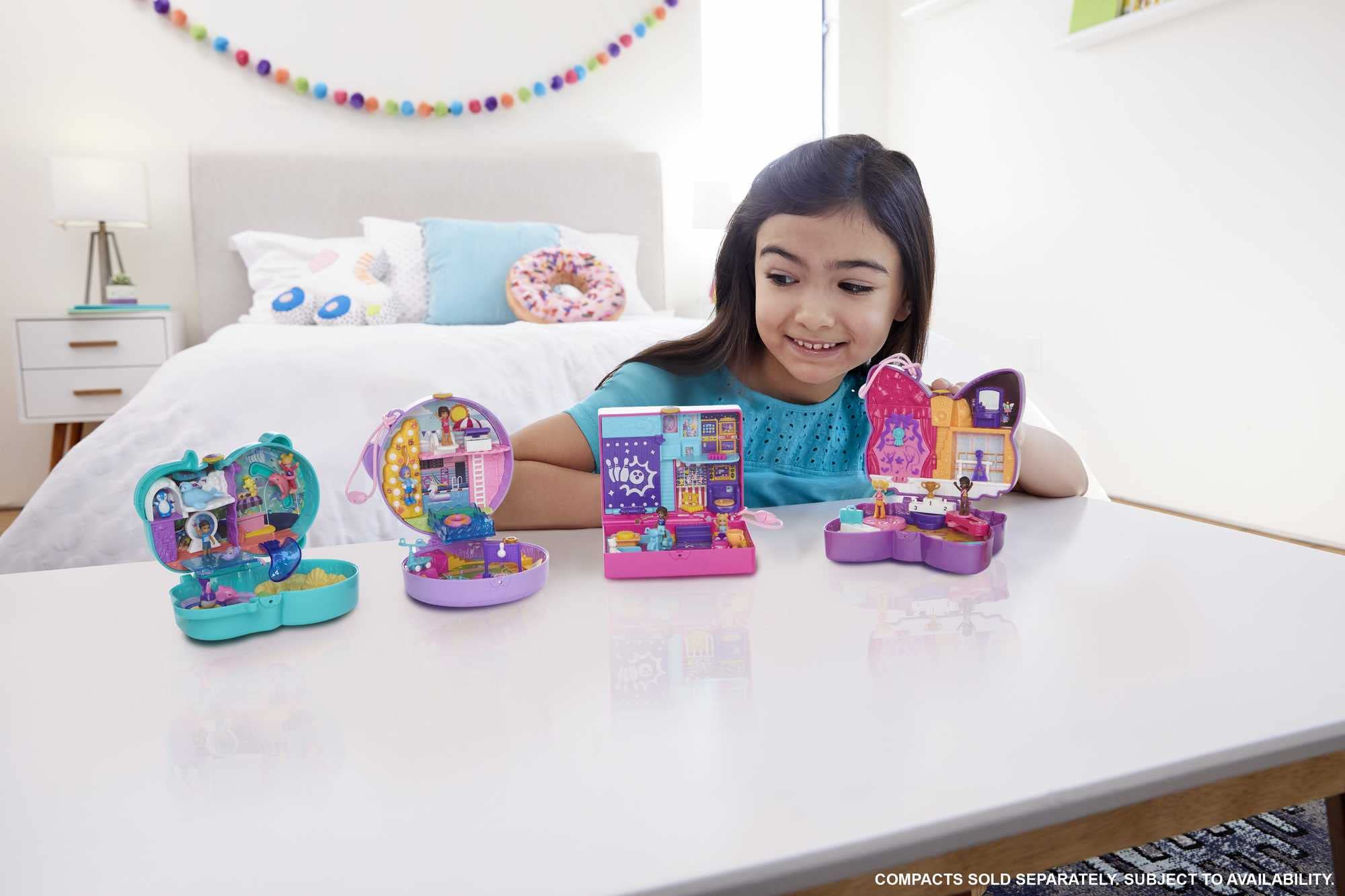 Foto 2 | Set De Juego Compacto Polly Pocket Race & Rock Arcade Con 2 Muñecas - Venta Internacional.