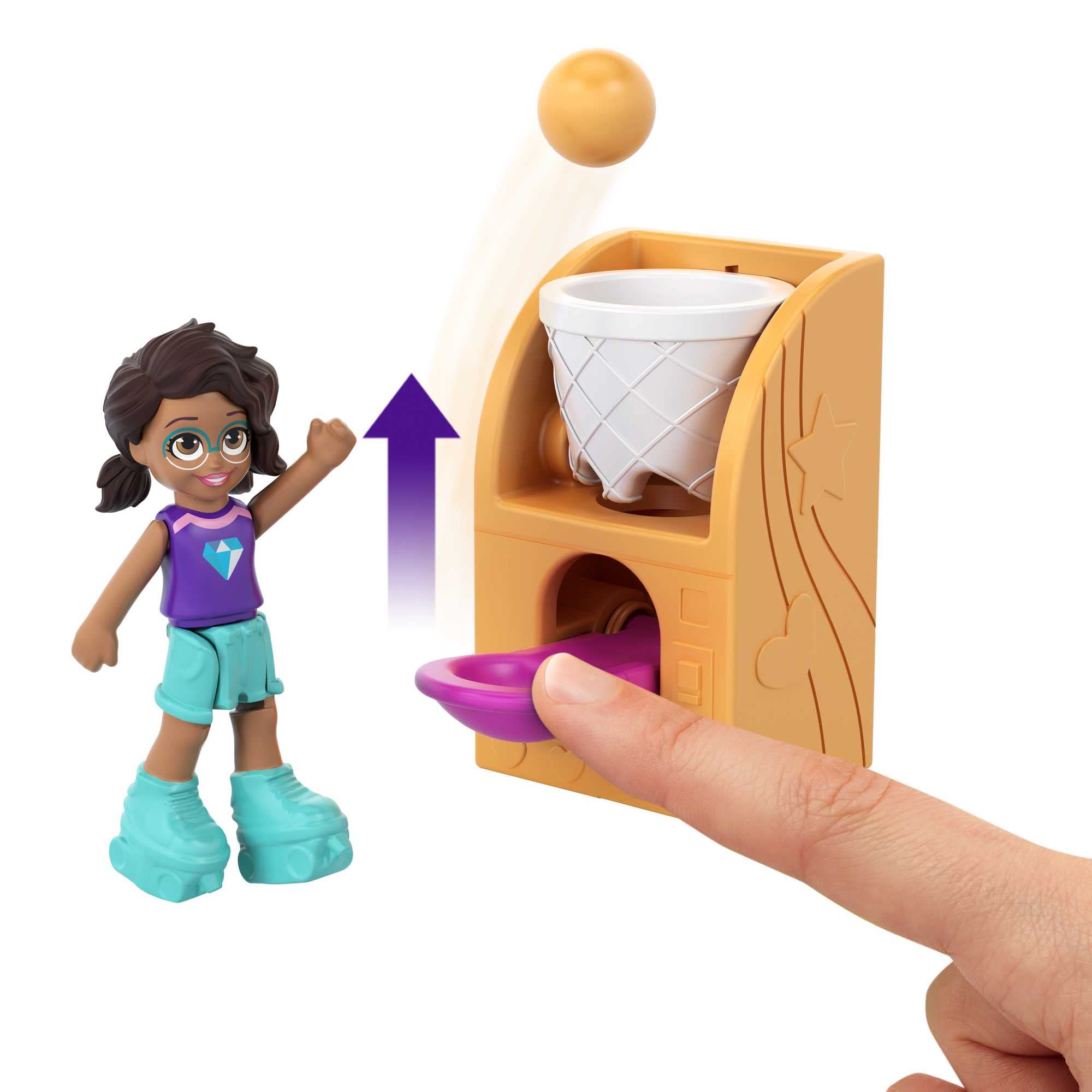 Foto 4 pulgar | Set De Juego Compacto Polly Pocket Race & Rock Arcade Con 2 Muñecas - Venta Internacional.