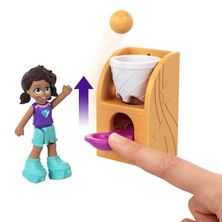 Foto 3 | Set De Juego Compacto Polly Pocket Race & Rock Arcade Con 2 Muñecas - Venta Internacional.