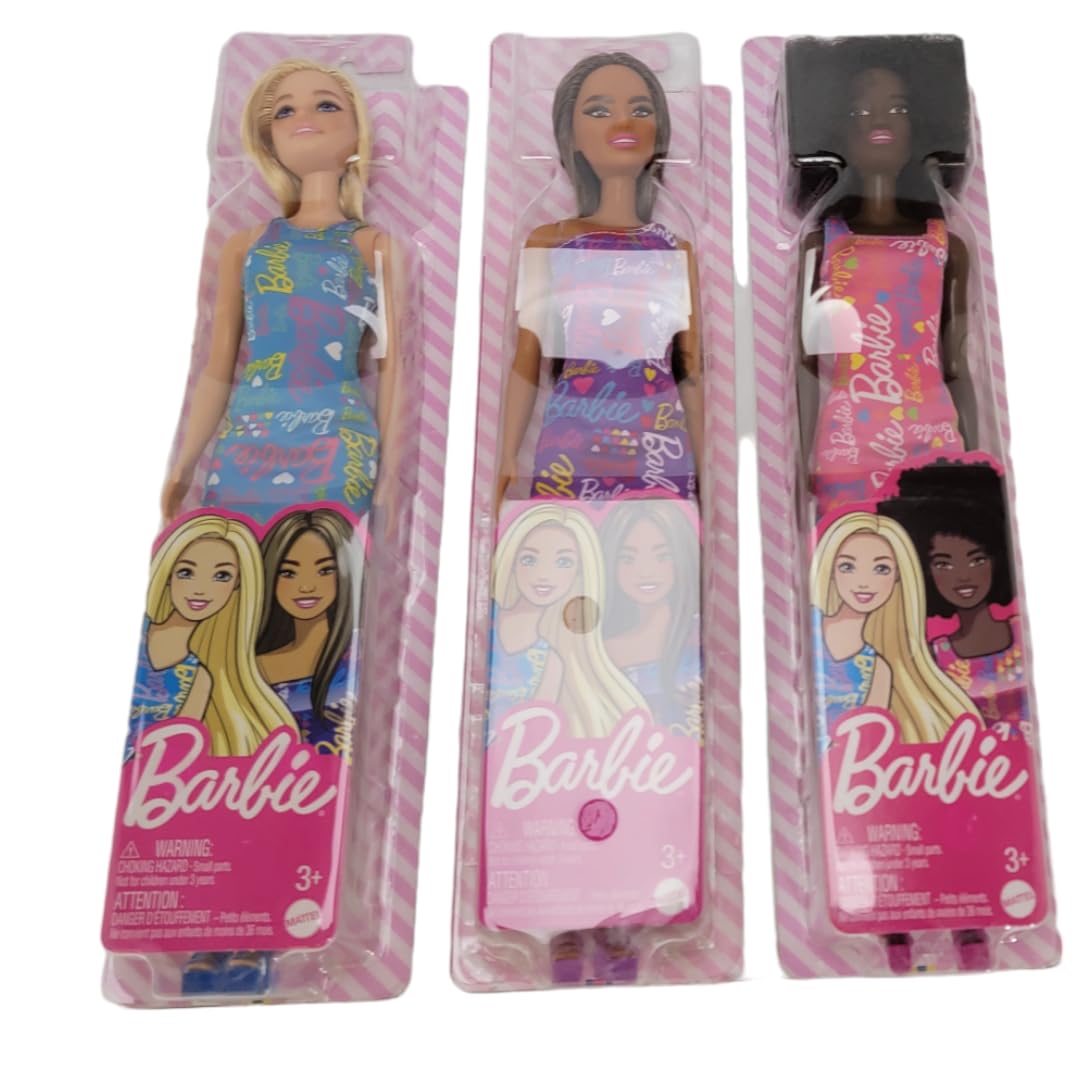 Foto 6 pulgar | Muñecas Barbie Fabulous Con Firma En El Vestido Azul/púrpura/rosa - Venta Internacional.