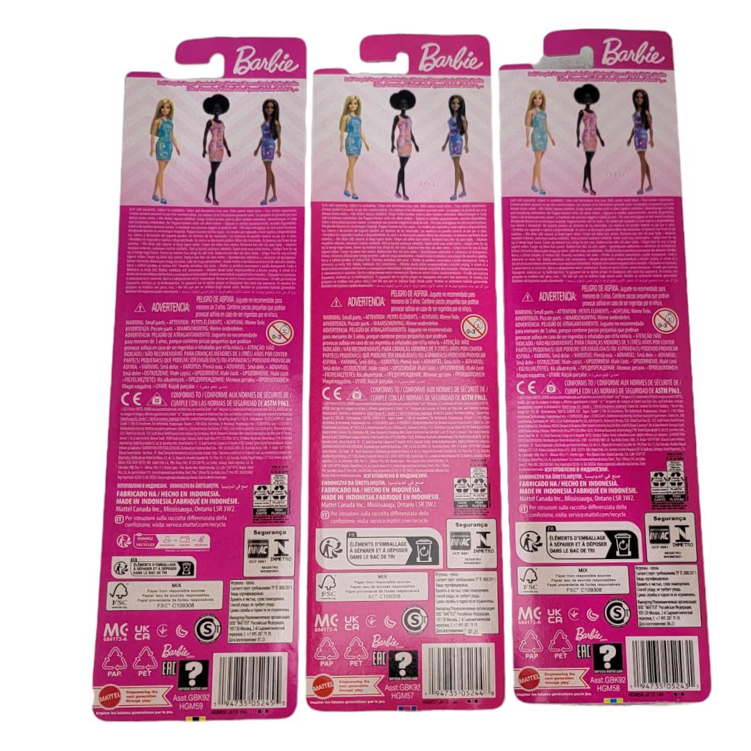 Foto 7 pulgar | Muñecas Barbie Fabulous Con Firma En El Vestido Azul/púrpura/rosa - Venta Internacional.