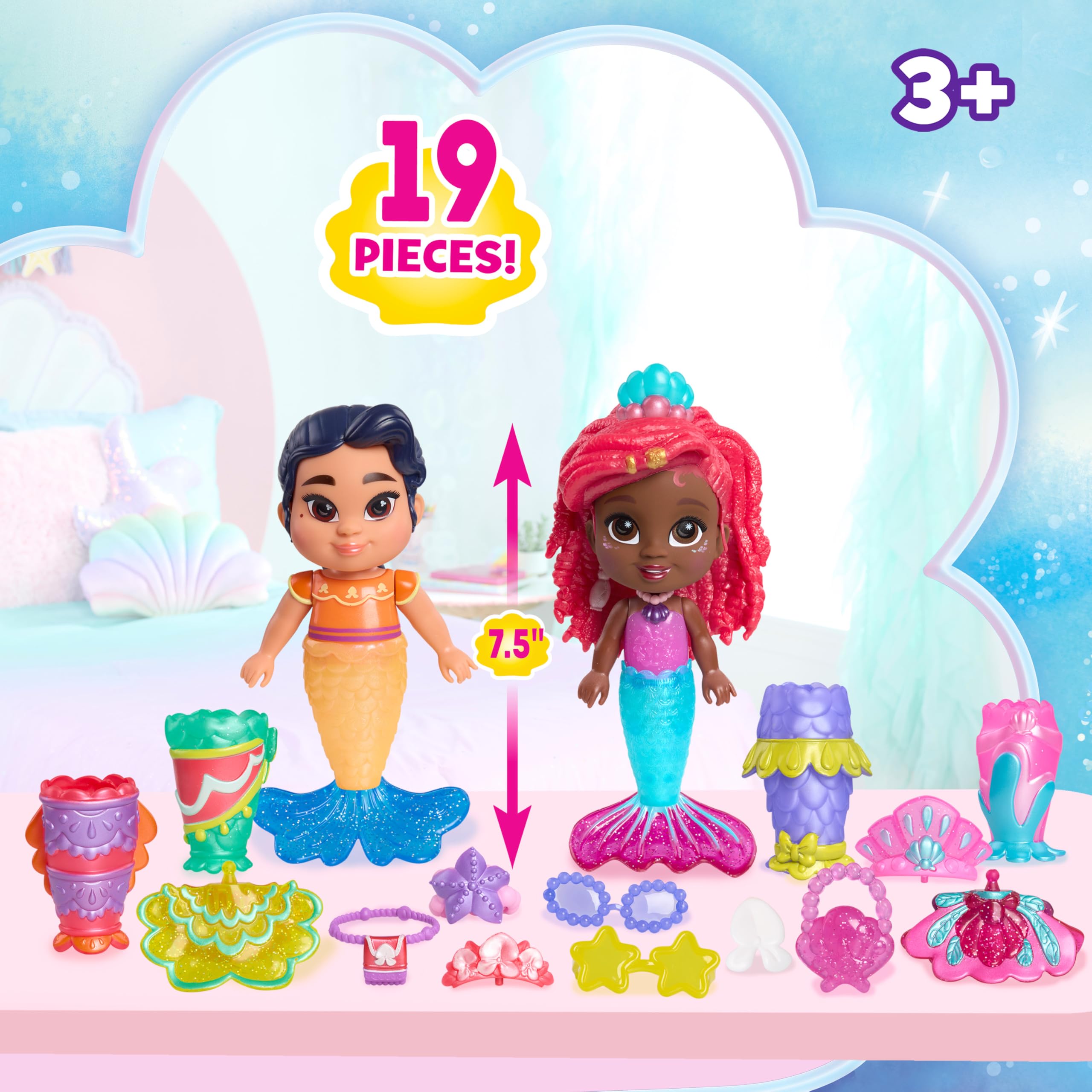 Foto 6 pulgar | Set De Muñecas Toy Just Play Disney Junior Ariel Pop Tails Deluxe - Venta Internacional.