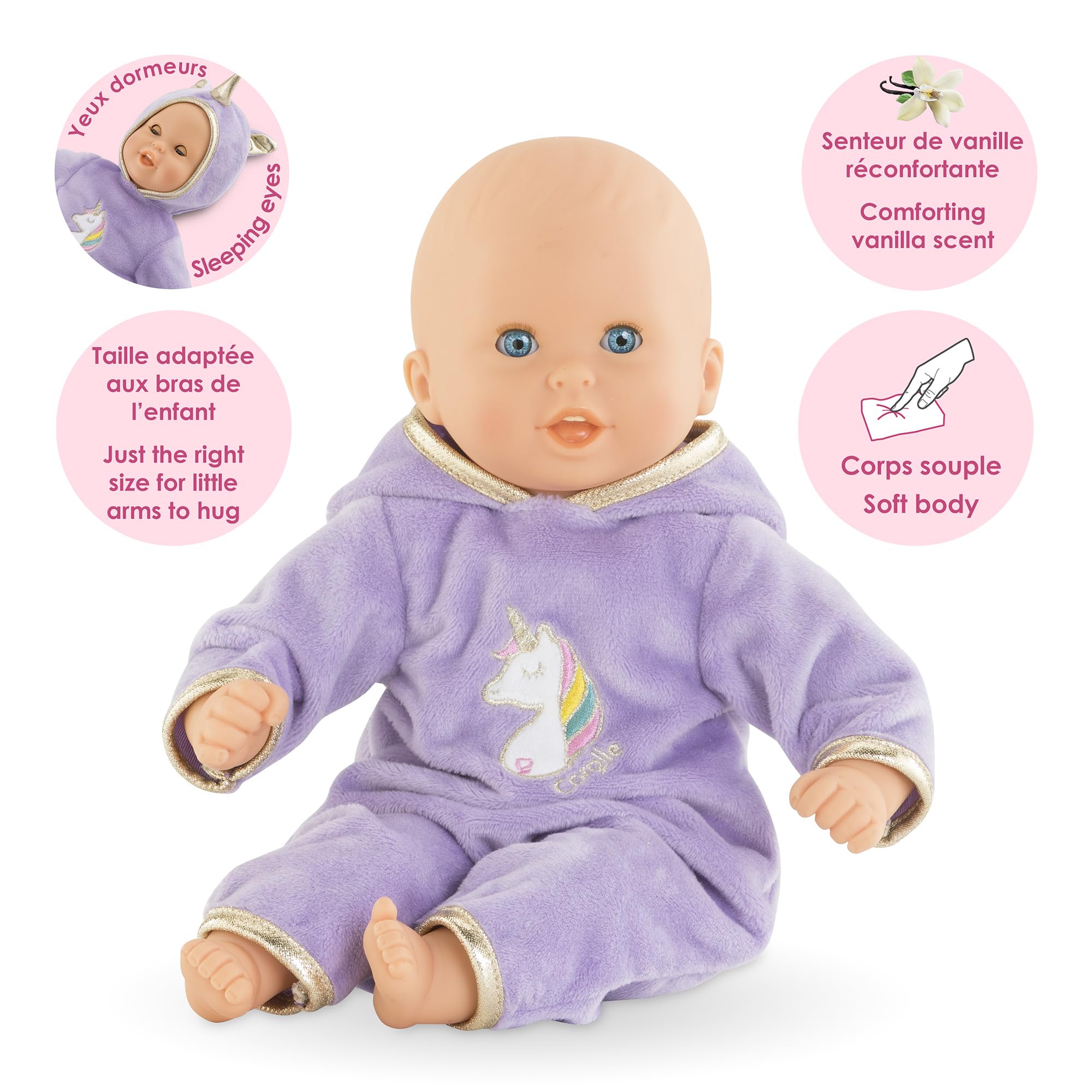 Foto 2 | Muñeca Corolle Bebé Calin Unicorn Boy De 12 Pulgadas Con Atuendo - Venta Internacional.