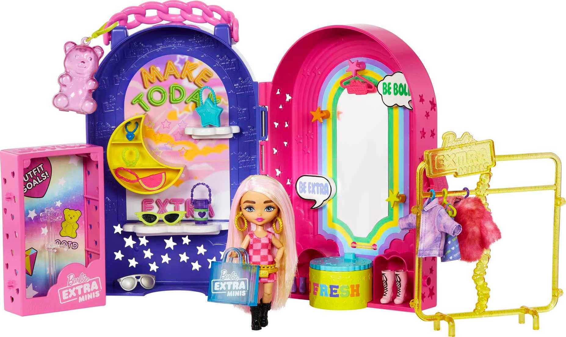 Fashion Playset Barbie Extra Minis Doll & Boutique, Más De 15 Piezas - Venta Internacional.