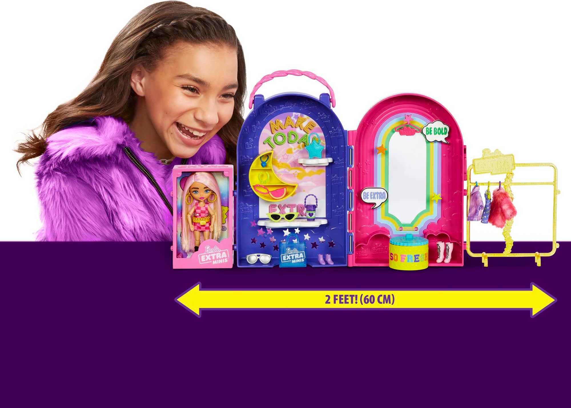Foto 3 pulgar | Fashion Playset Barbie Extra Minis Doll & Boutique, Más De 15 Piezas - Venta Internacional.