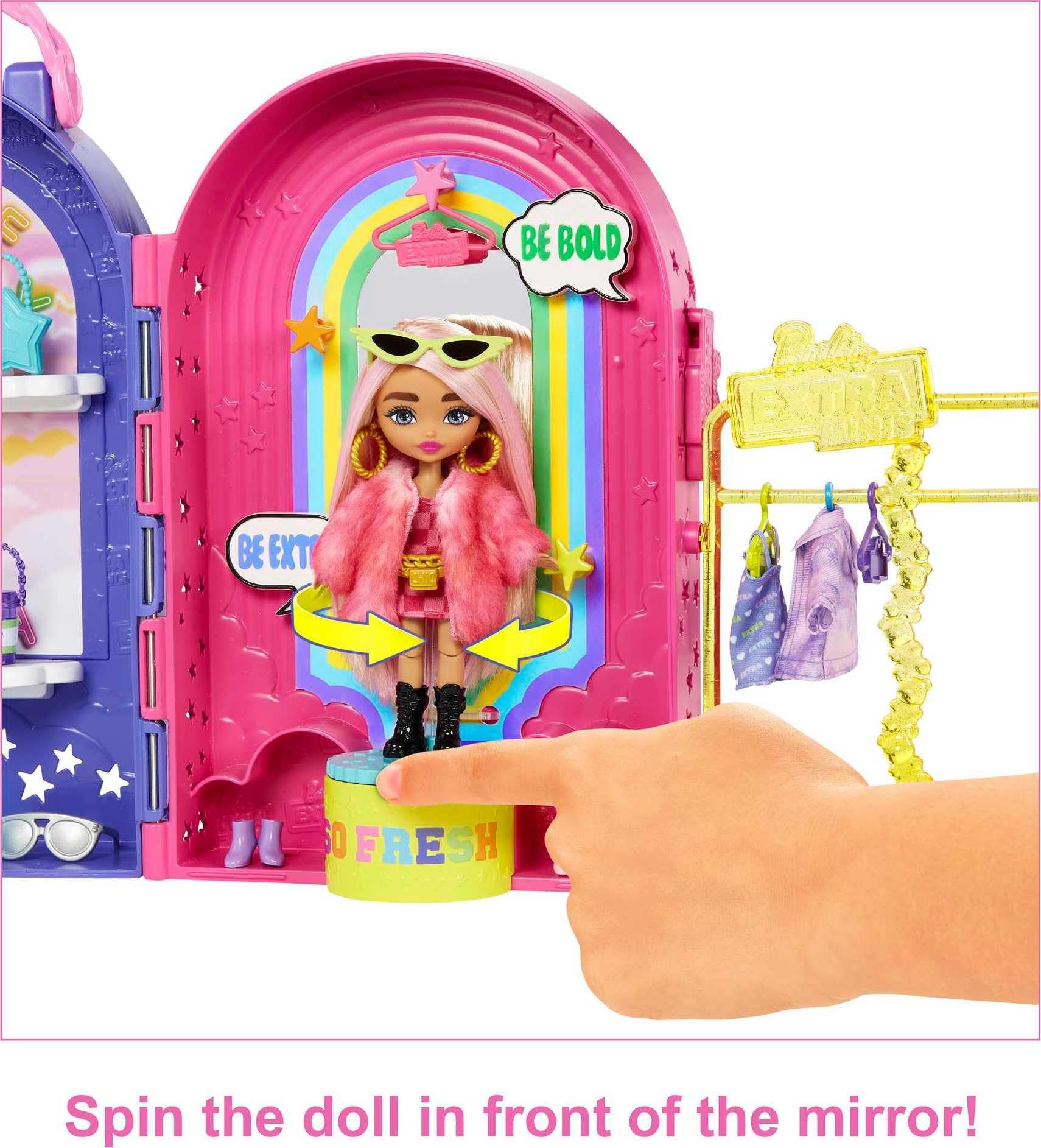Foto 4 pulgar | Fashion Playset Barbie Extra Minis Doll & Boutique, Más De 15 Piezas - Venta Internacional.