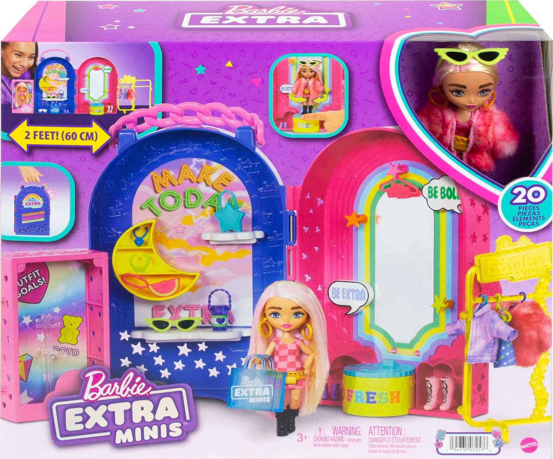 Foto 8 pulgar | Fashion Playset Barbie Extra Minis Doll & Boutique, Más De 15 Piezas - Venta Internacional.