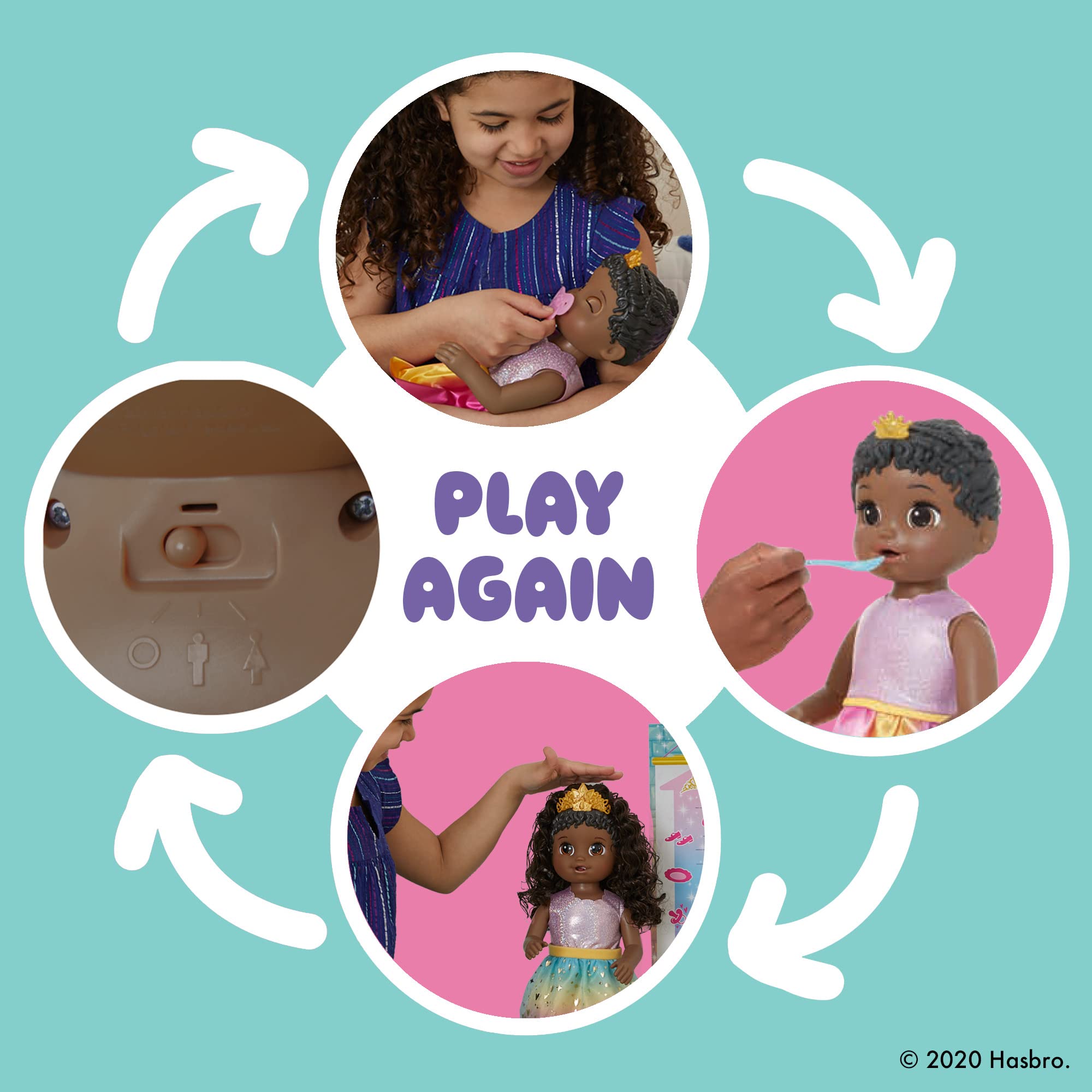 Foto 5 pulgar | ¡la Princesa Ellie De Doll Baby Alive Crece! Pelo Negro De 45 Cm - Venta Internacional.