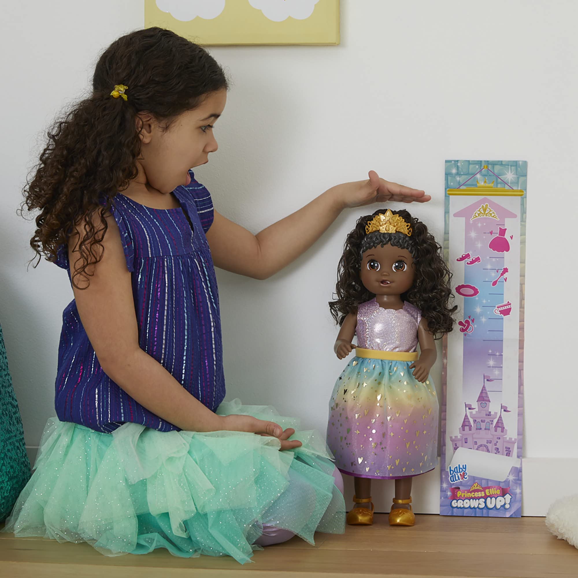 Foto 7 pulgar | ¡la Princesa Ellie De Doll Baby Alive Crece! Pelo Negro De 45 Cm - Venta Internacional.