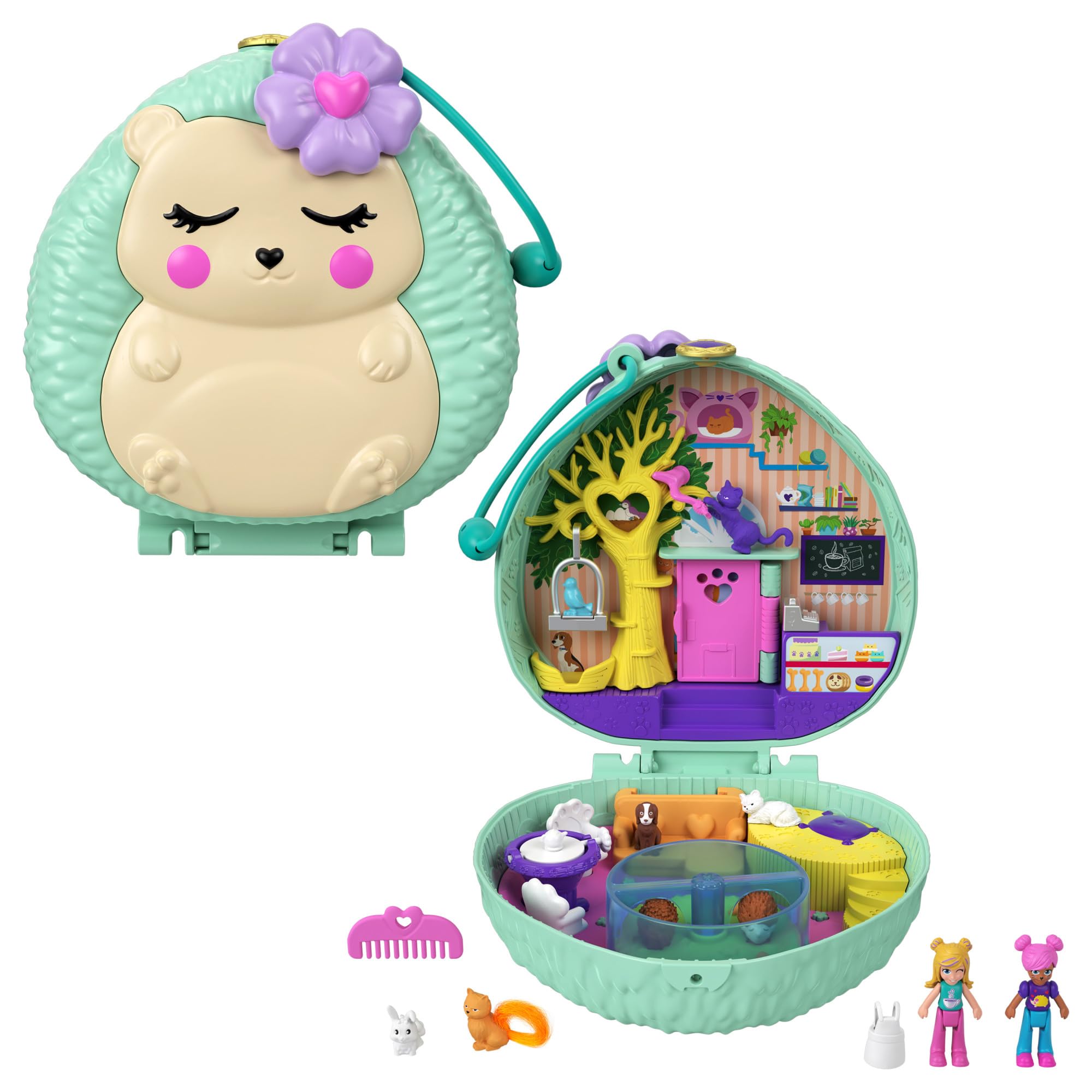 Foto 2 pulgar | Set De Juego Polly Pocket Hedgehog Cafe Con 2 Micromuñecas Y Accesorios - Venta Internacional.