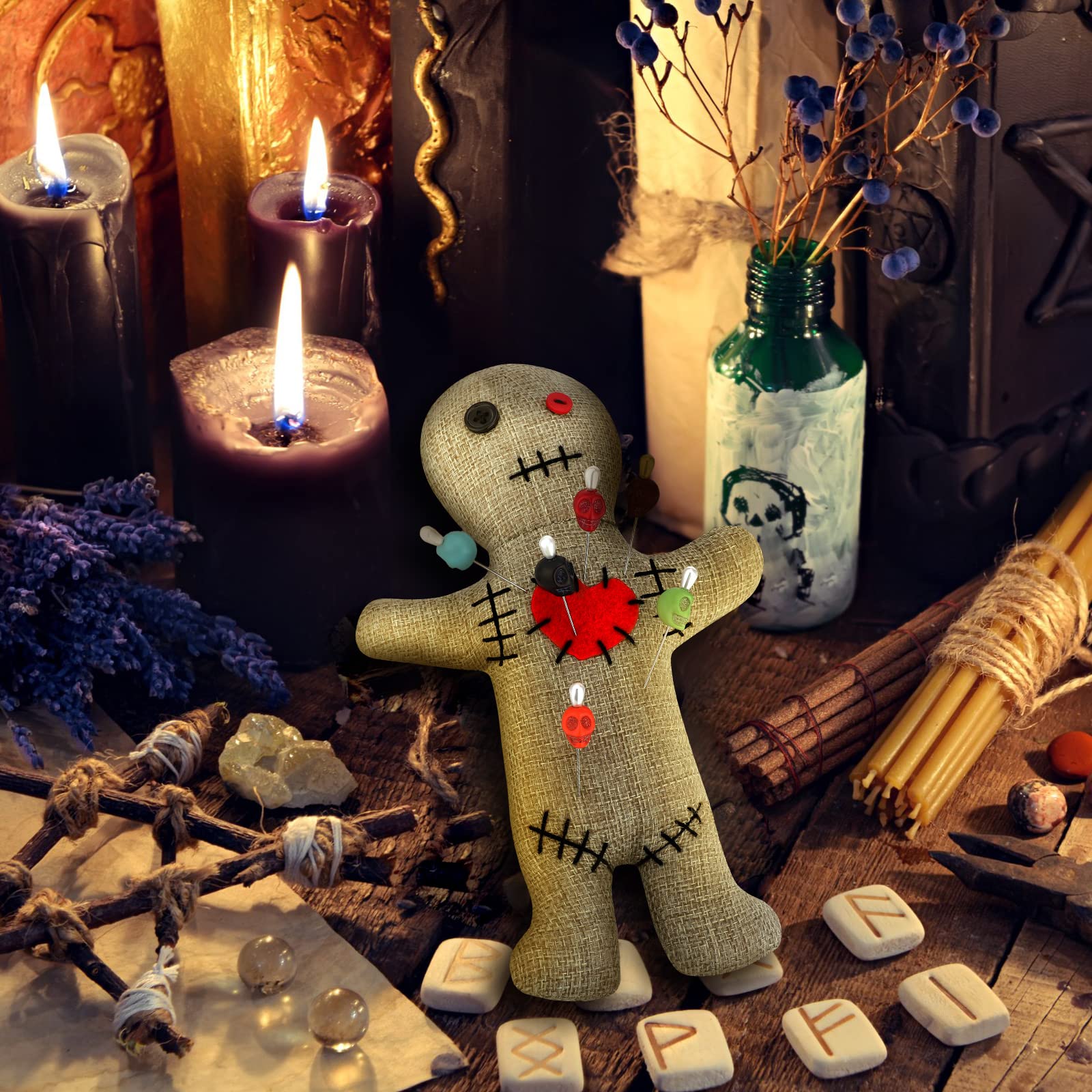 Foto 7 pulgar | Set De Muñecas Voodoo Kathfly Horror Doll Con 7 Alfileres De 18 Cm - Venta Internacional.