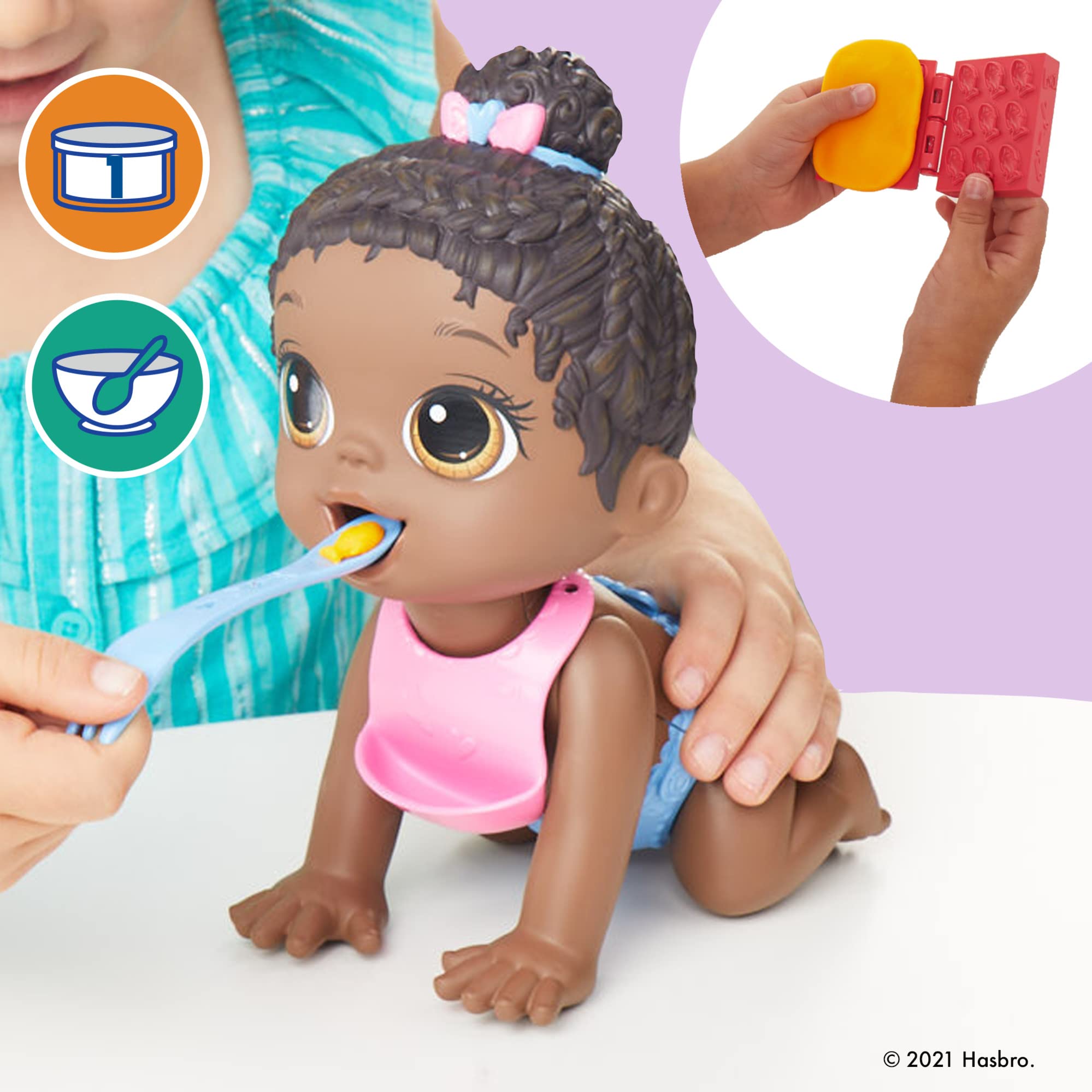 Foto 4 pulgar | Doll Baby Alive Lil Snacks Blkh Con Accesorios, 20 Cm - Venta Internacional.