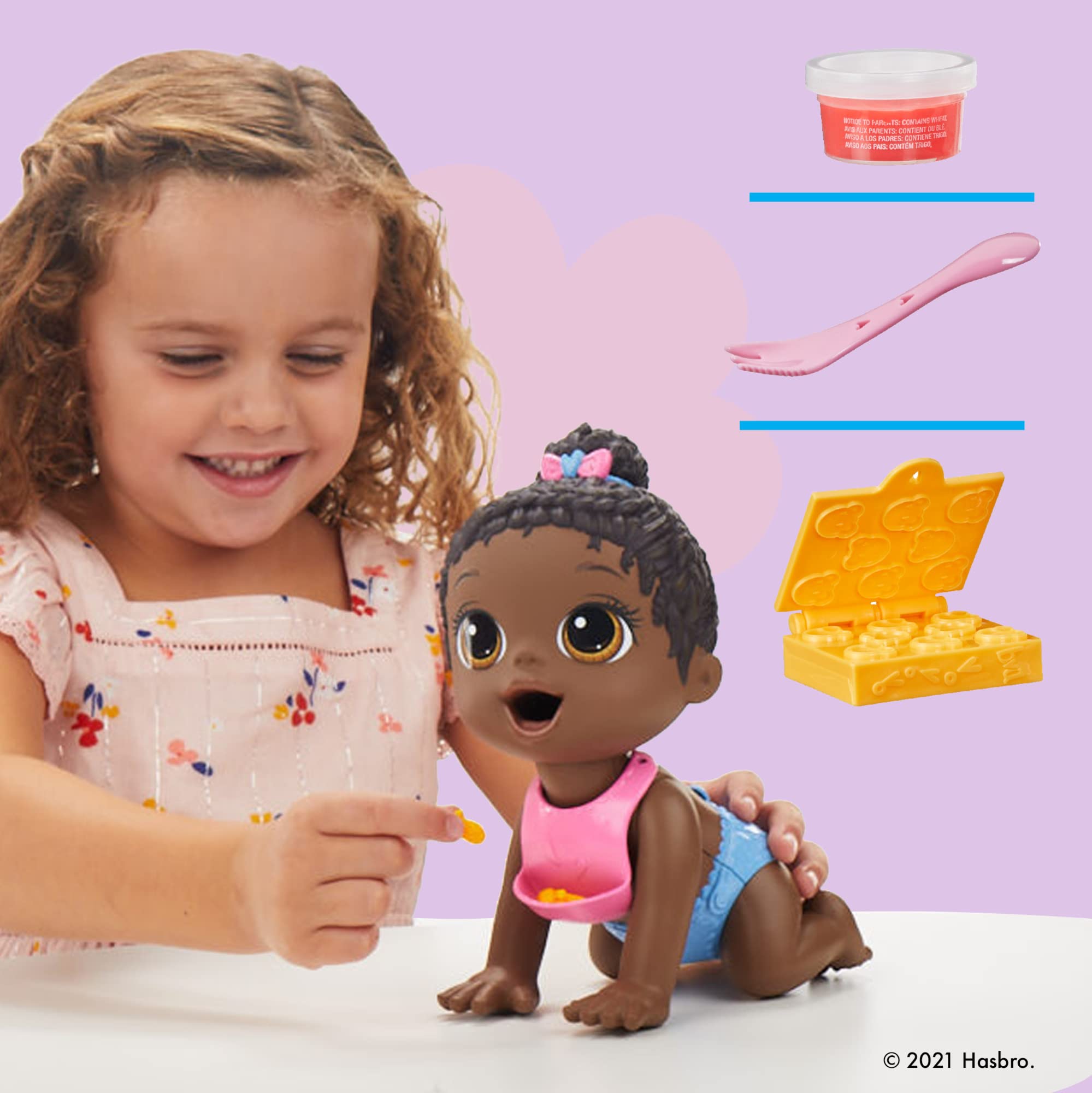 Foto 6 pulgar | Doll Baby Alive Lil Snacks Blkh Con Accesorios, 20 Cm - Venta Internacional.