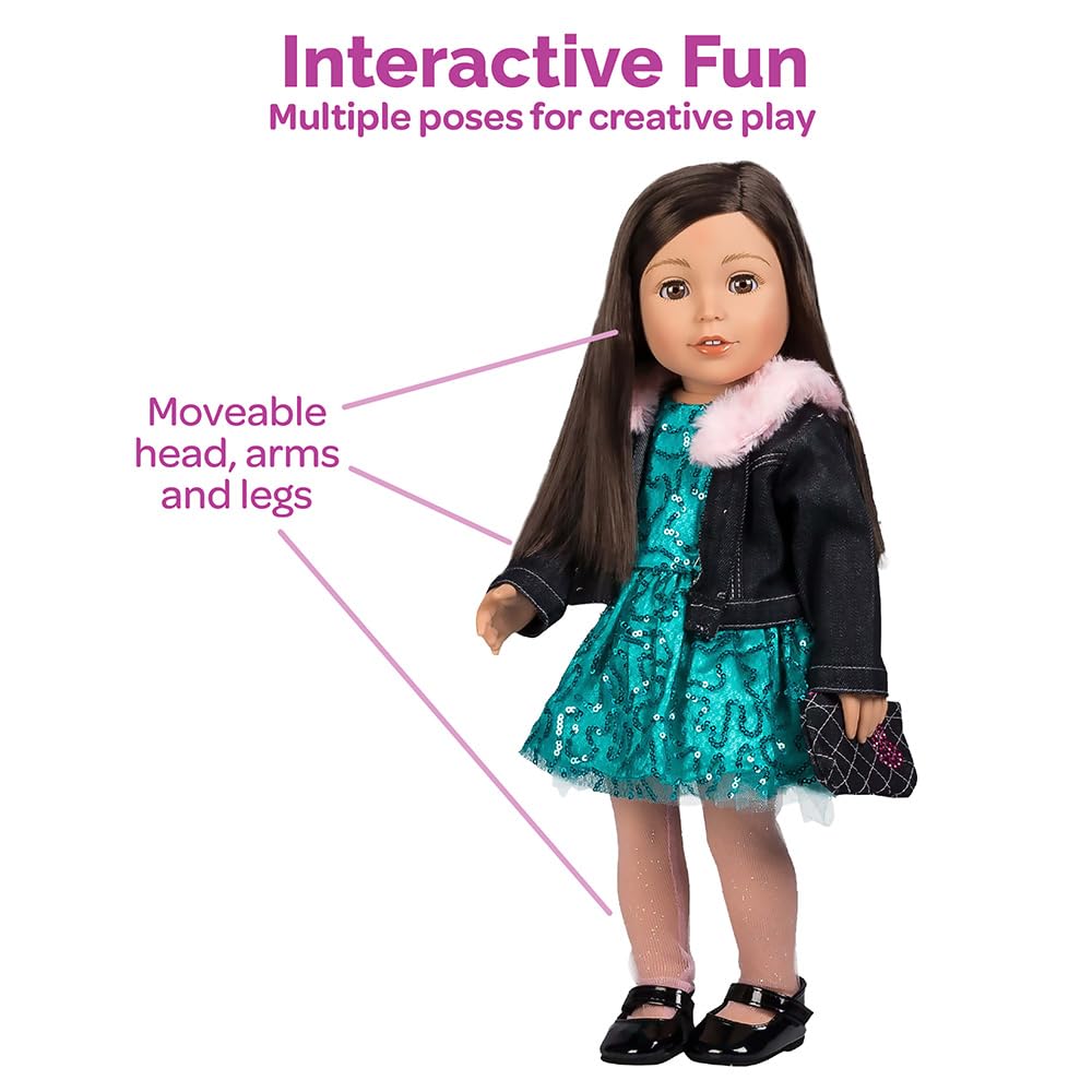 Foto 3 | Muñeca De Moda Adora Amazing Girls Emma Sparkles De 45 Cm - Venta Internacional.