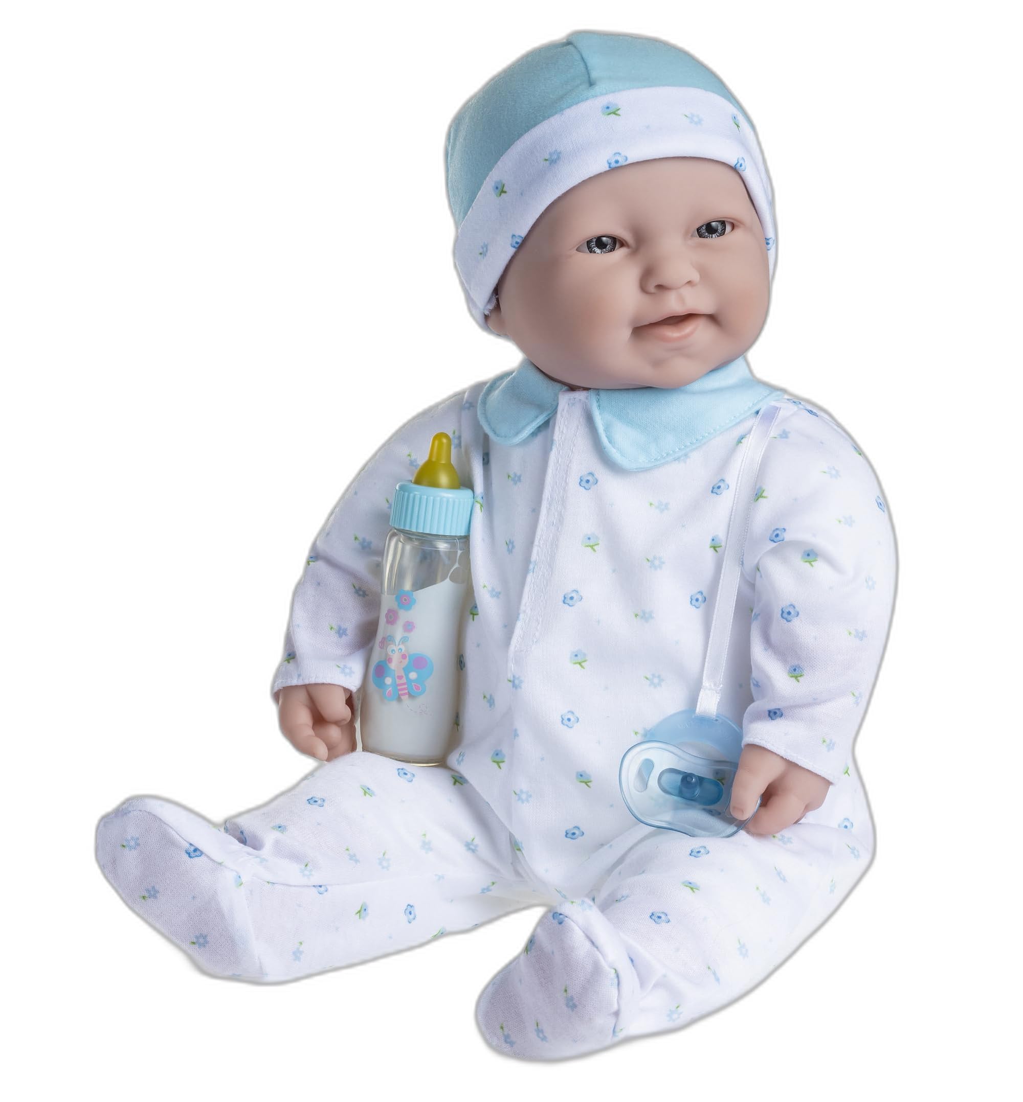 Muñeca Jc Toys La Baby Caucásica De 50 Cm Con Traje Azul - Venta Internacional.