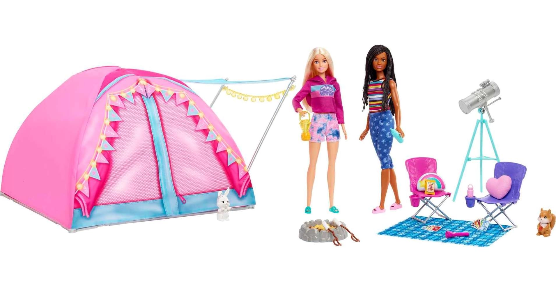 Foto 2 pulgar | Tienda De Campaña Playset Barbie It Takes Two Con Brooklyn Y Malibu - Venta Internacional.