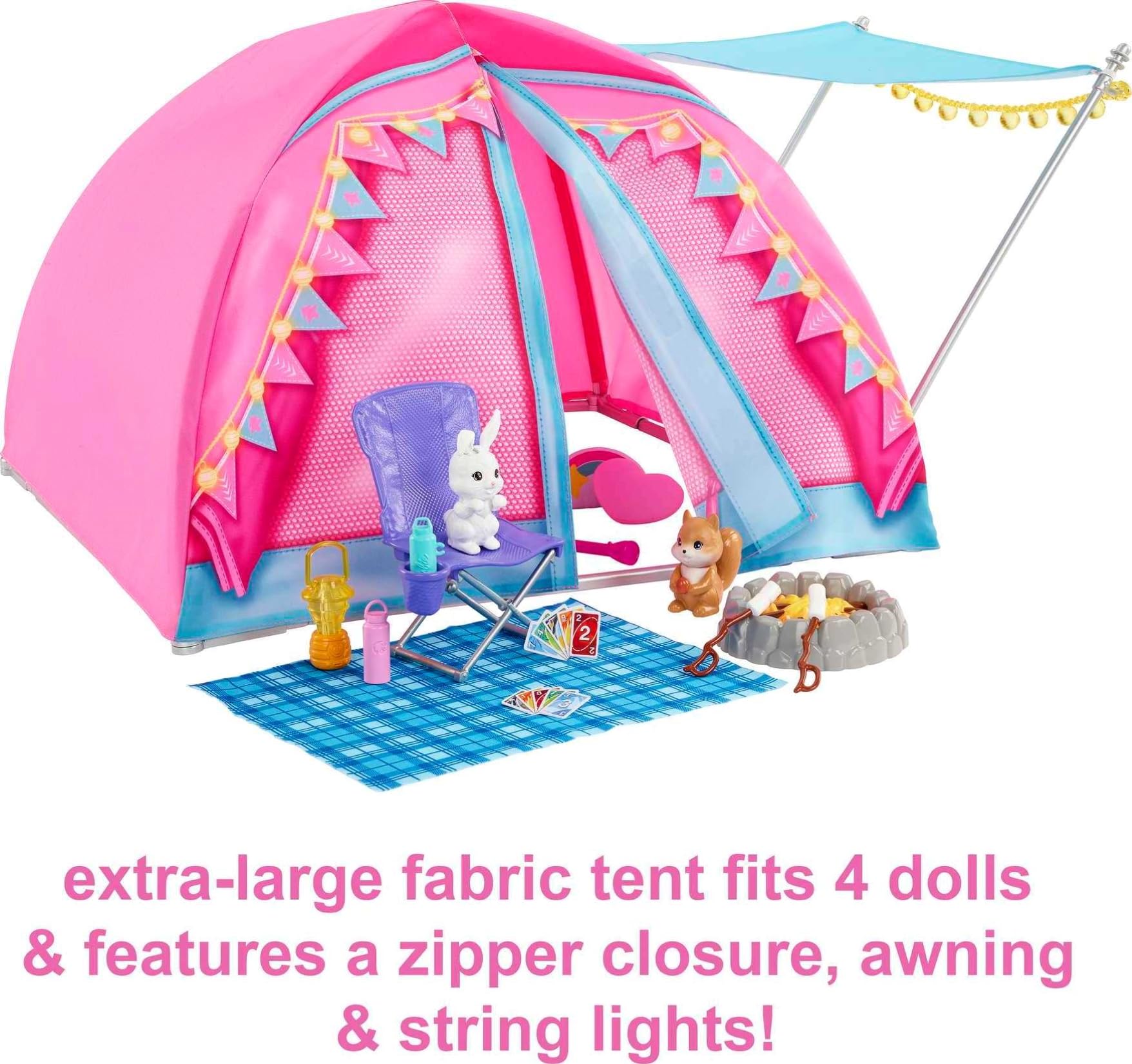 Foto 4 pulgar | Tienda De Campaña Playset Barbie It Takes Two Con Brooklyn Y Malibu - Venta Internacional.