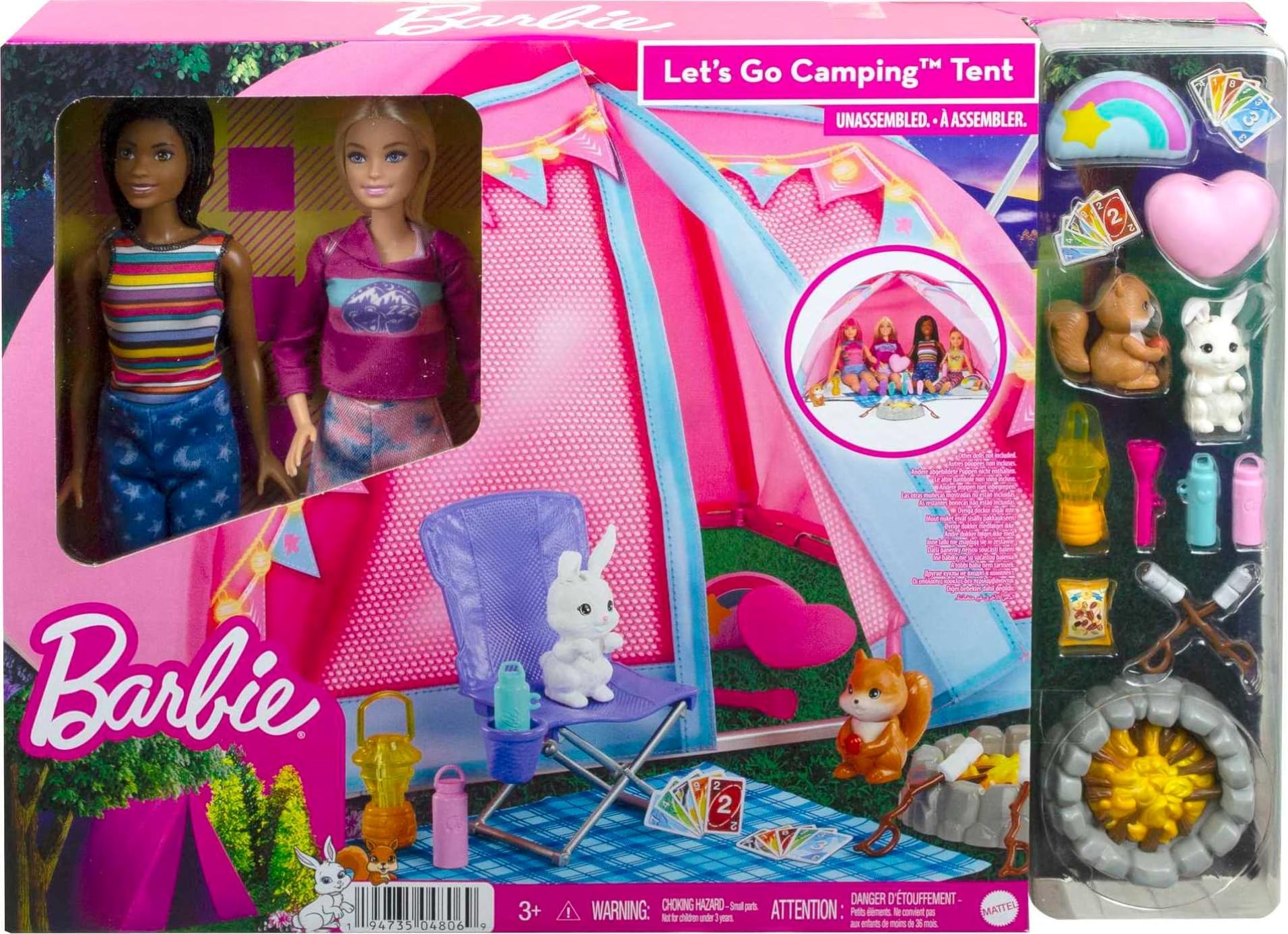 Foto 6 | Tienda De Campaña Playset Barbie It Takes Two Con Brooklyn Y Malibu - Venta Internacional.