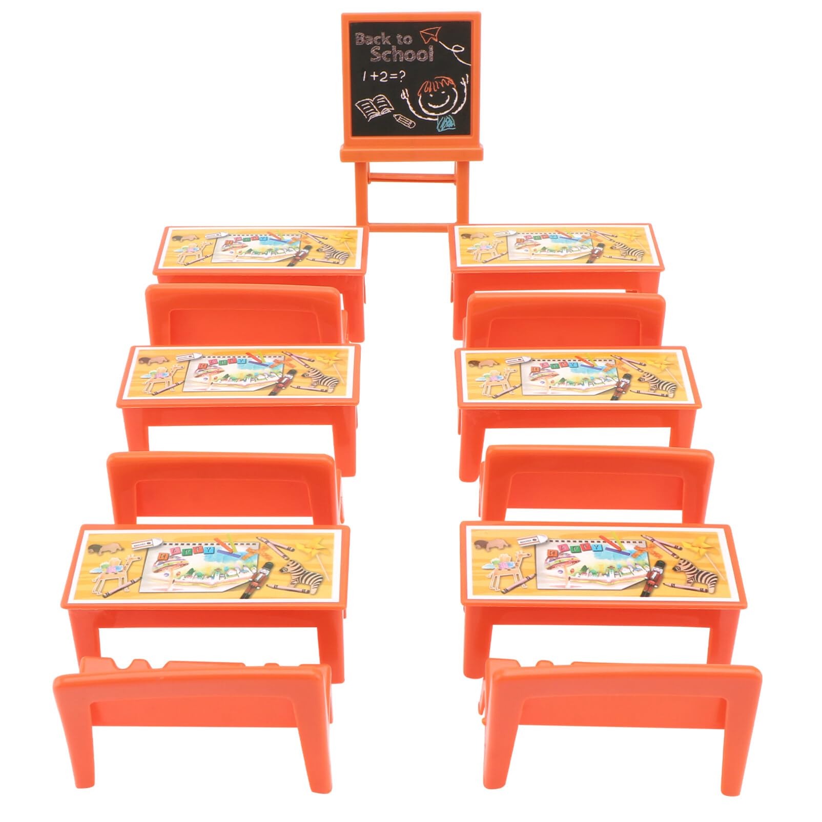 Set De Mesa Y Sillas Mini Classroom Scene Doll Locker - Venta Internacional.