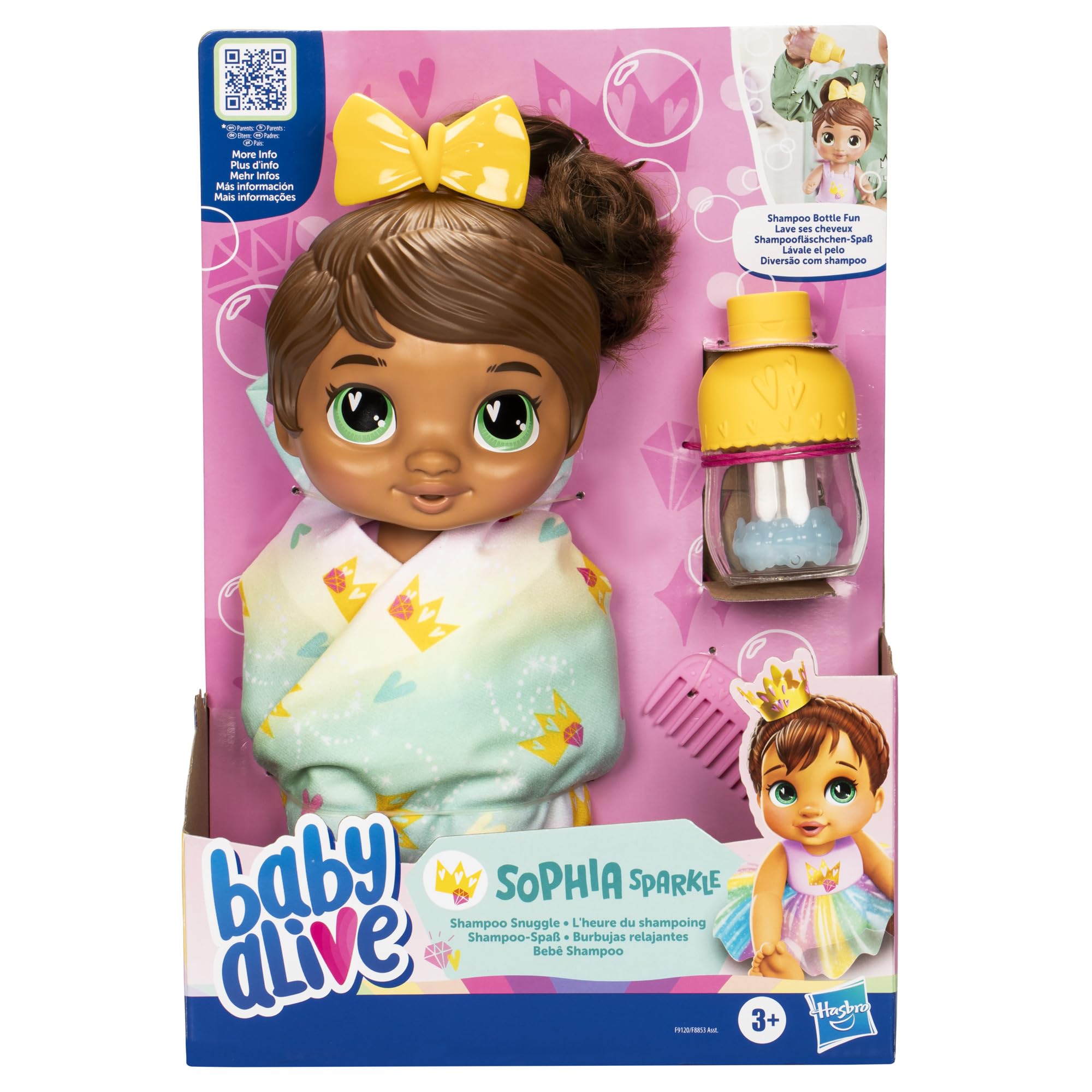 Foto 3 pulgar | Champú Water Baby Doll Baby Alive Snuggle Sophia 28 Cm - Venta Internacional.