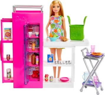 Foto 1 | Muñeca Barbie Pantry Playset Con Más De 25 Accesorios Y Muebles - Venta Internacional.
