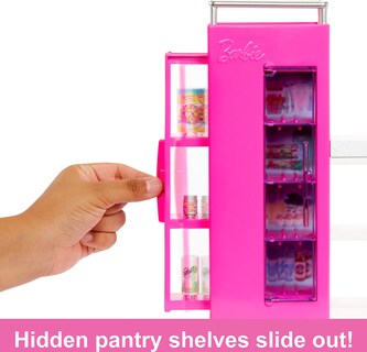 Foto 3 | Muñeca Barbie Pantry Playset Con Más De 25 Accesorios Y Muebles - Venta Internacional.
