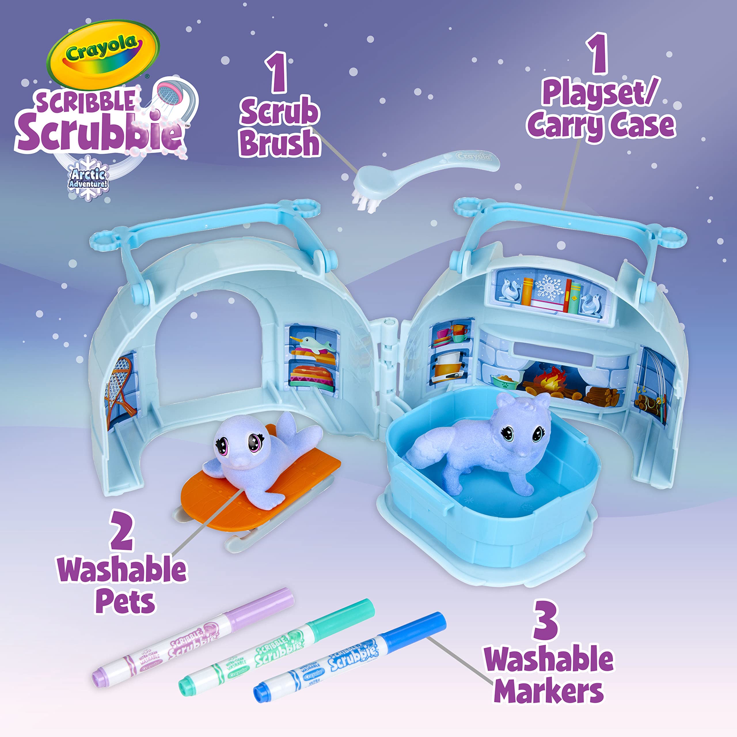 Foto 6 pulgar | Scribble Scrubbie Pets Arctic Igloo Con Funda Que Cambia De Color - Venta Internacional.