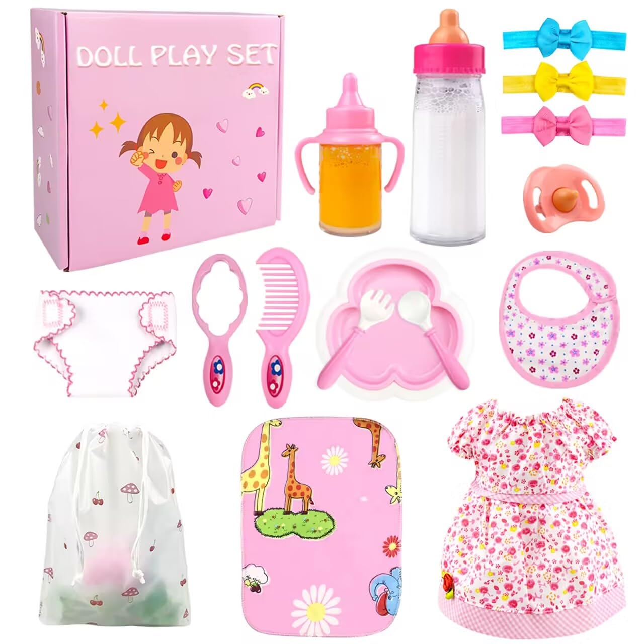 Foto 2 pulgar | Set De Alimentación Y Cuidado Bnuzeiyi De Baby Doll Accessories Para Niños De 14 A 16 Años - Venta Internacional.